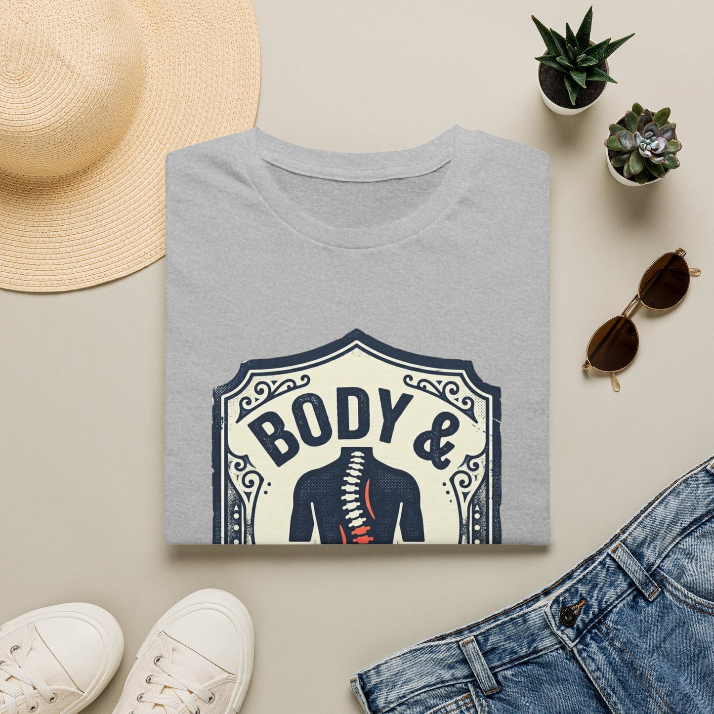 Back Hurts T-Shirt — Body & Back Hurts Graphic Tee for Spine Pain Relief Awareness