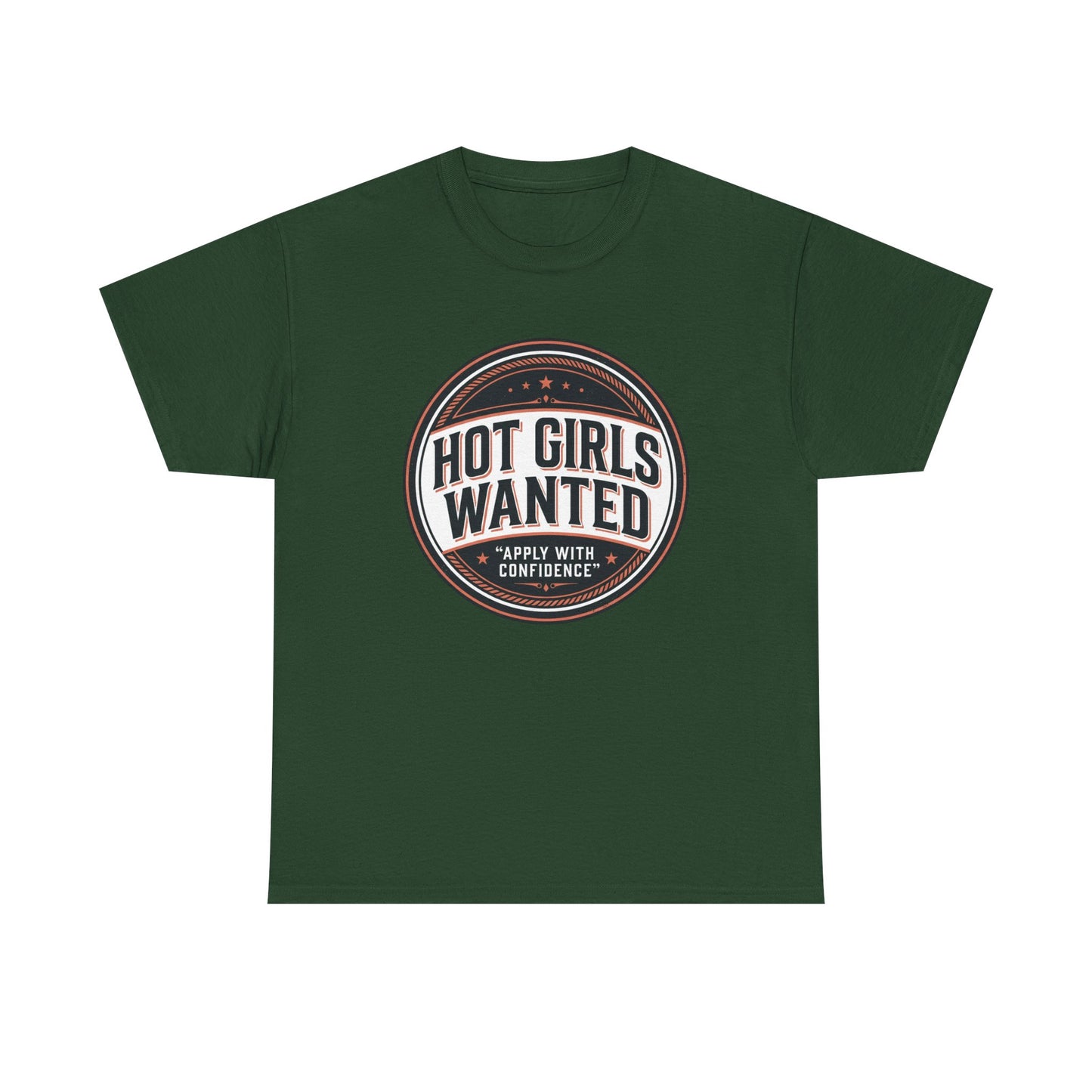 T-Shirt — "Hot Girls Wanted" Retro Badge Tee