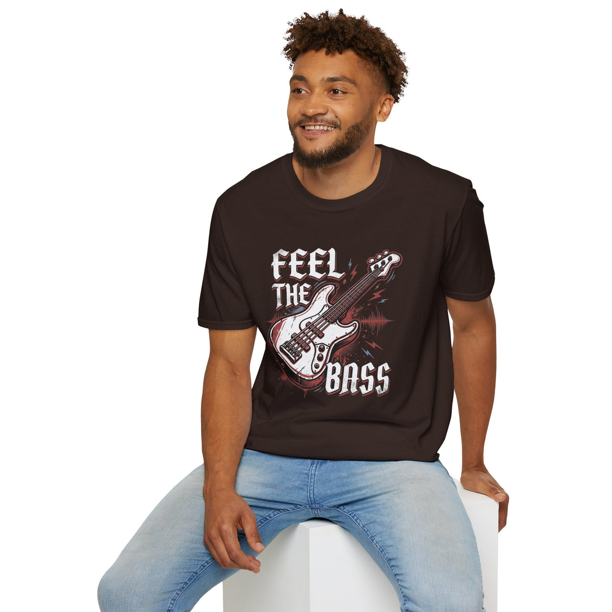 Bass Guitar Graphic T-Shirt — Rock Music Tee ("Bass Player")