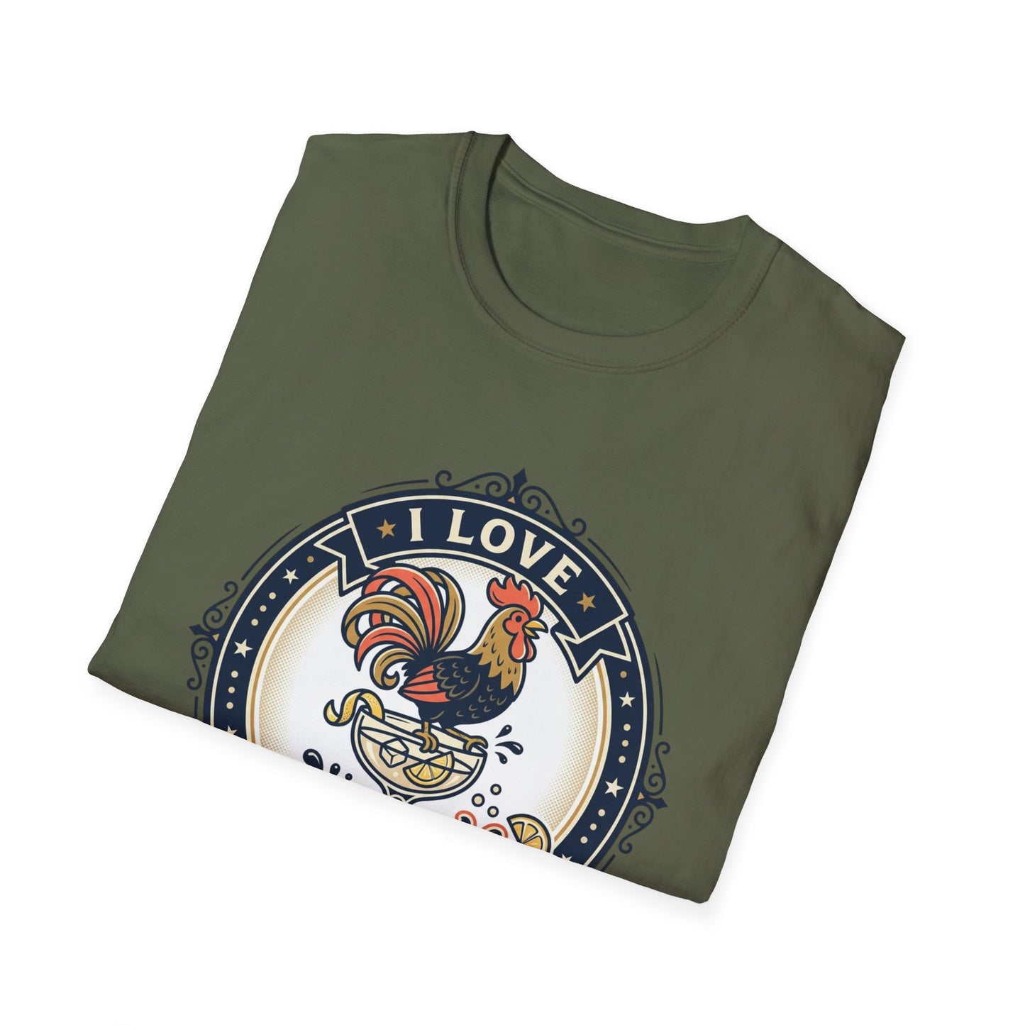 I Love Cocktales T-Shirt — Retro Rooster Cocktail Bar Tee