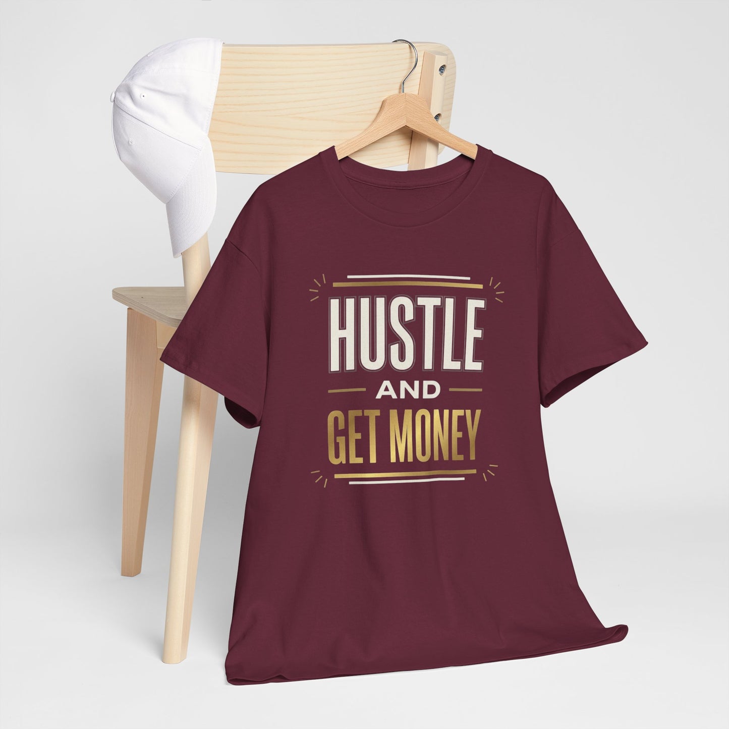 Hustle and Get Money Tee - Motivational Streetwear Graphic T-Shirt