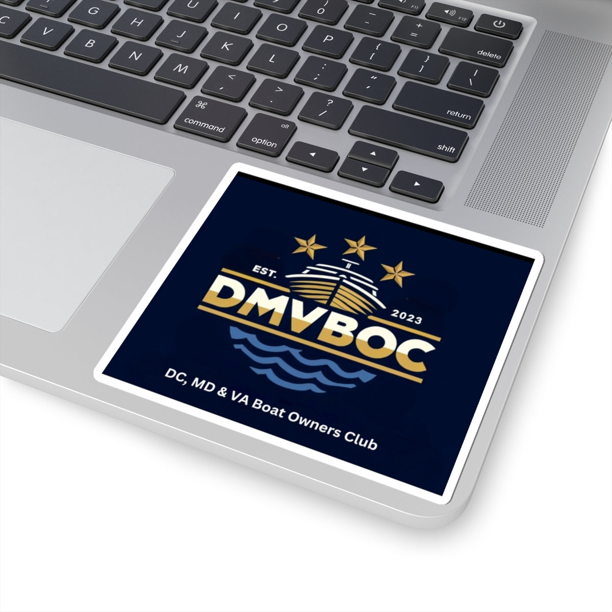 DMVBOC Boat Owners Club Sticker — DC MD & VA Nautical Emblem (Kiss-Cut)