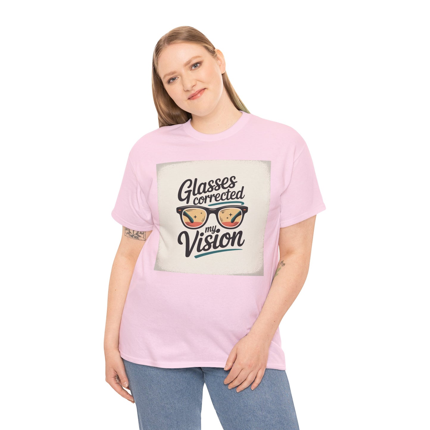 T-Shirt — "Glasses Corrected My Vision" Retro Eyewear Graphic Tee