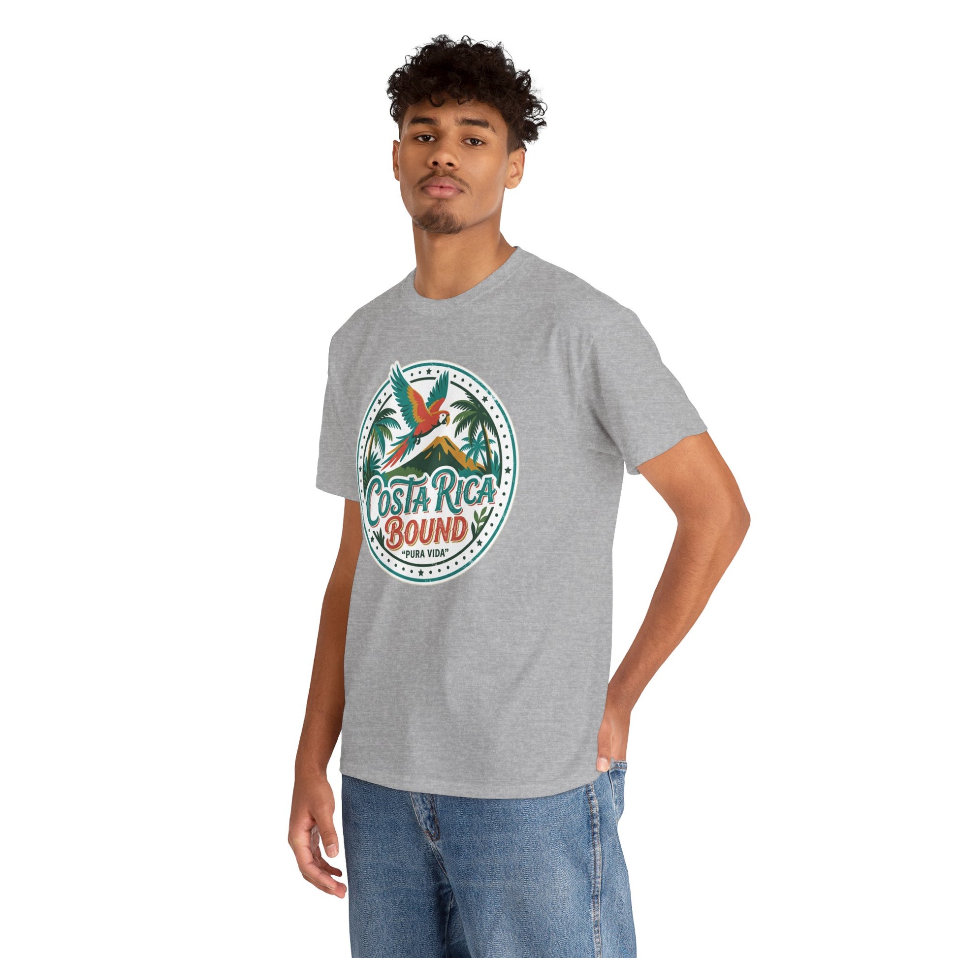 Costa Rica Bound T-Shirt — Tropical Parrot Travel Tee Printify