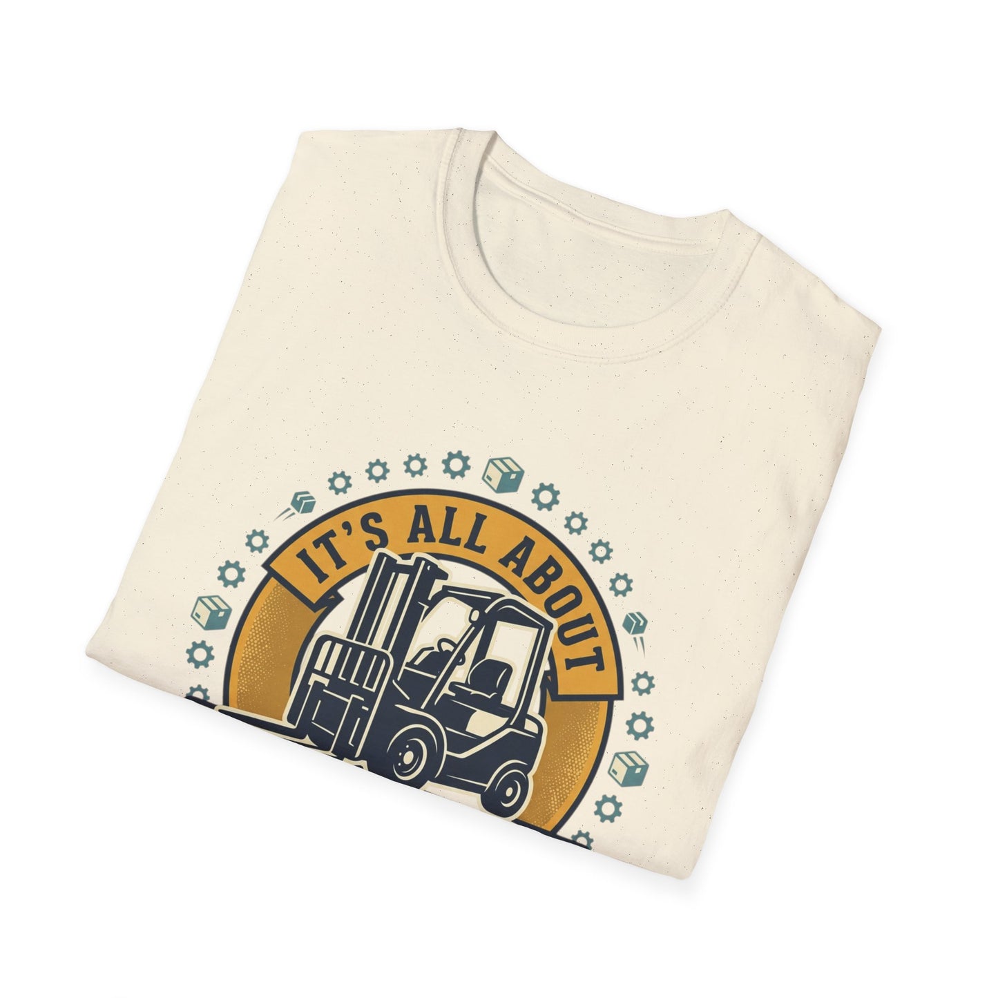 Moving Company T-Shirt — "It's All About Moving Units" Forklift Logo