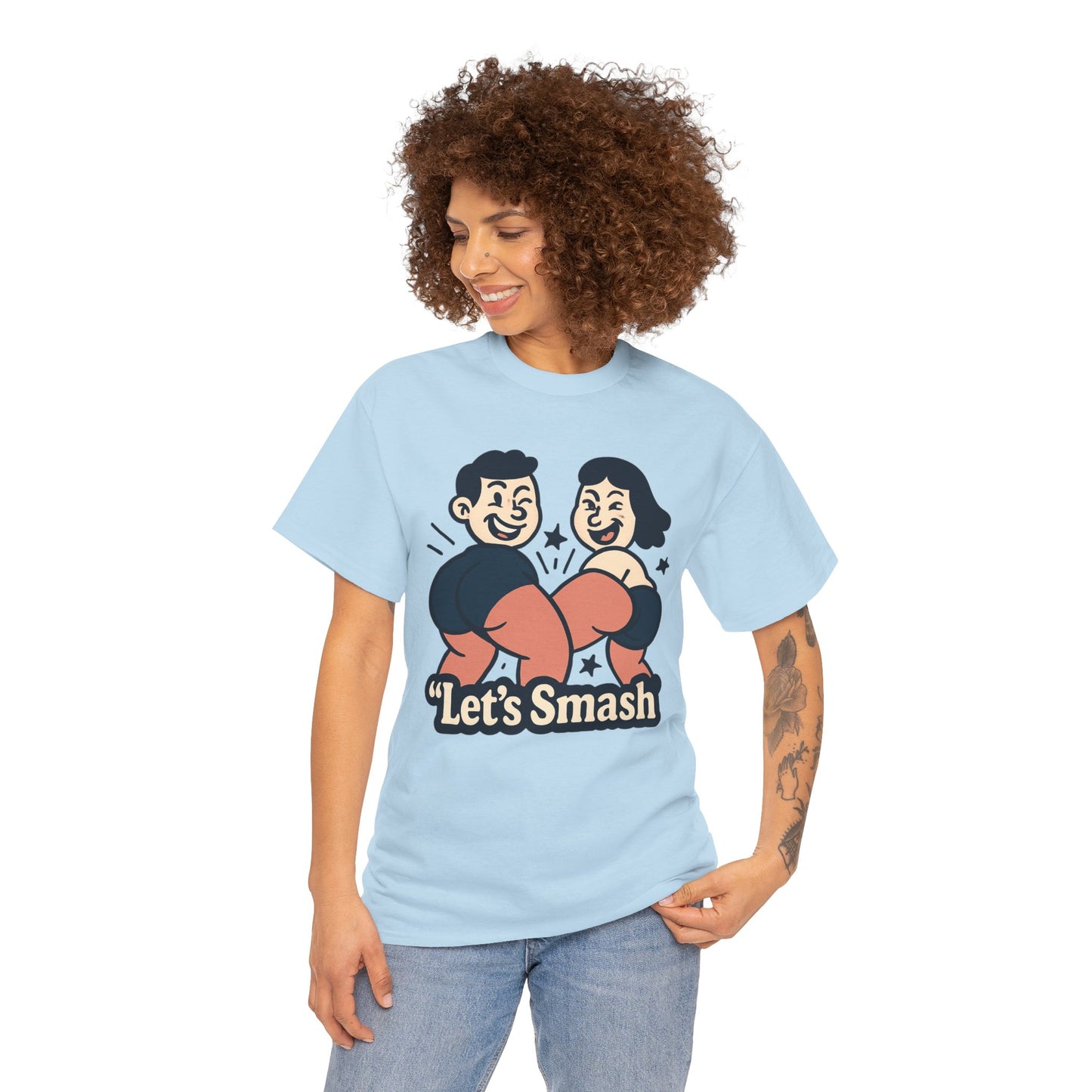 Let's Smash Tee — Retro Couples Valentine's T-Shirt