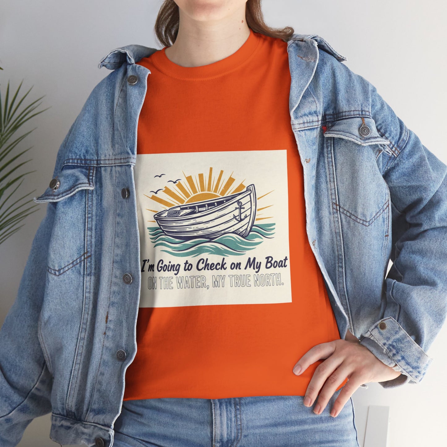 Boat T-Shirt — "I'm Going to Check on My Boat" Vintage Nautical Tee