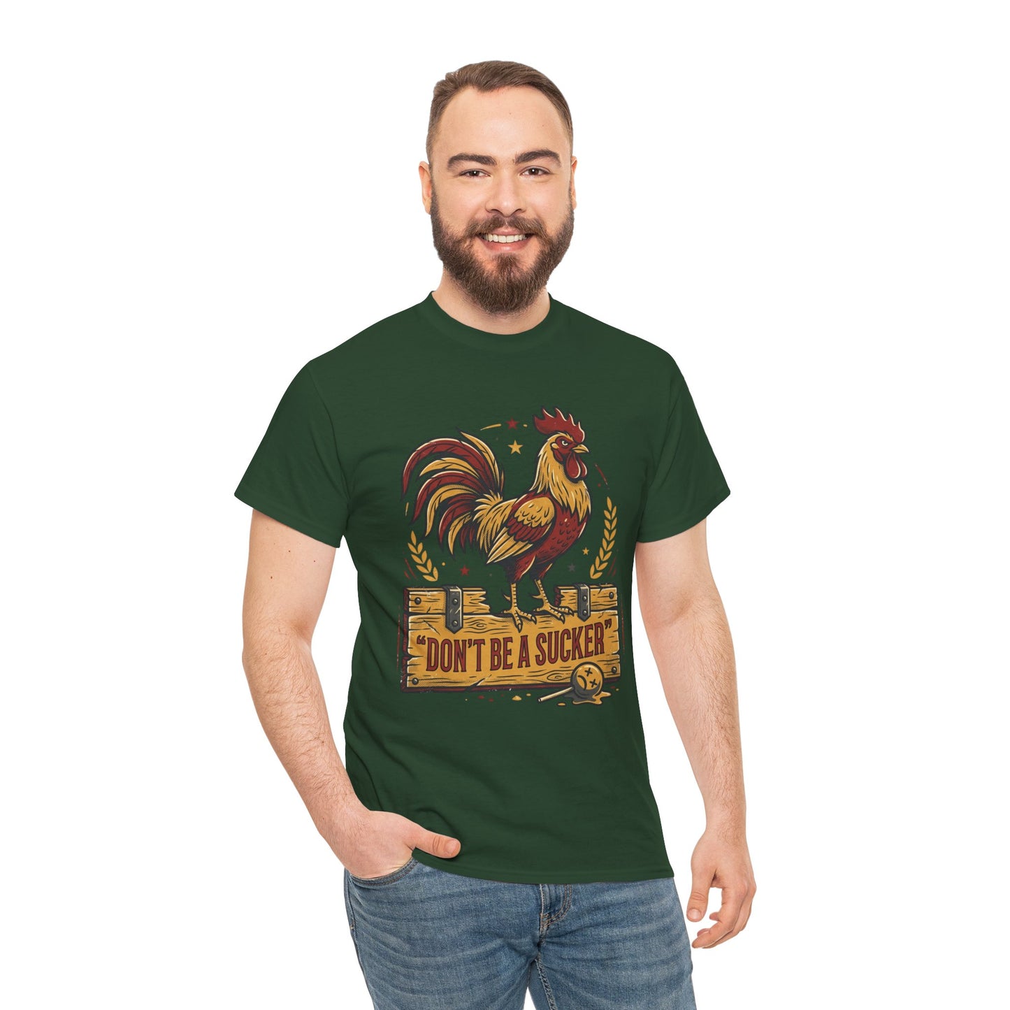 Rooster 'Don't Be a Sucker' Graphic Tee Printify