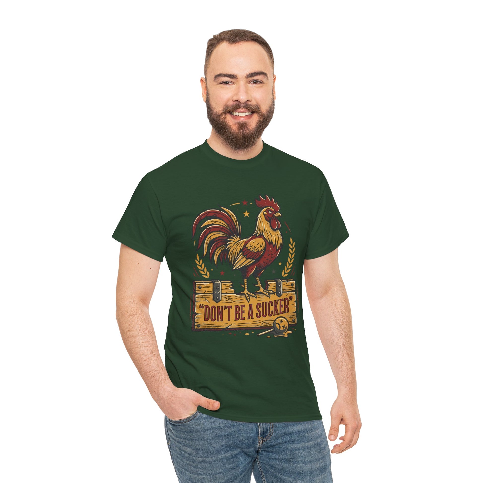 Rooster 'Don't Be a Sucker' Graphic Tee Printify