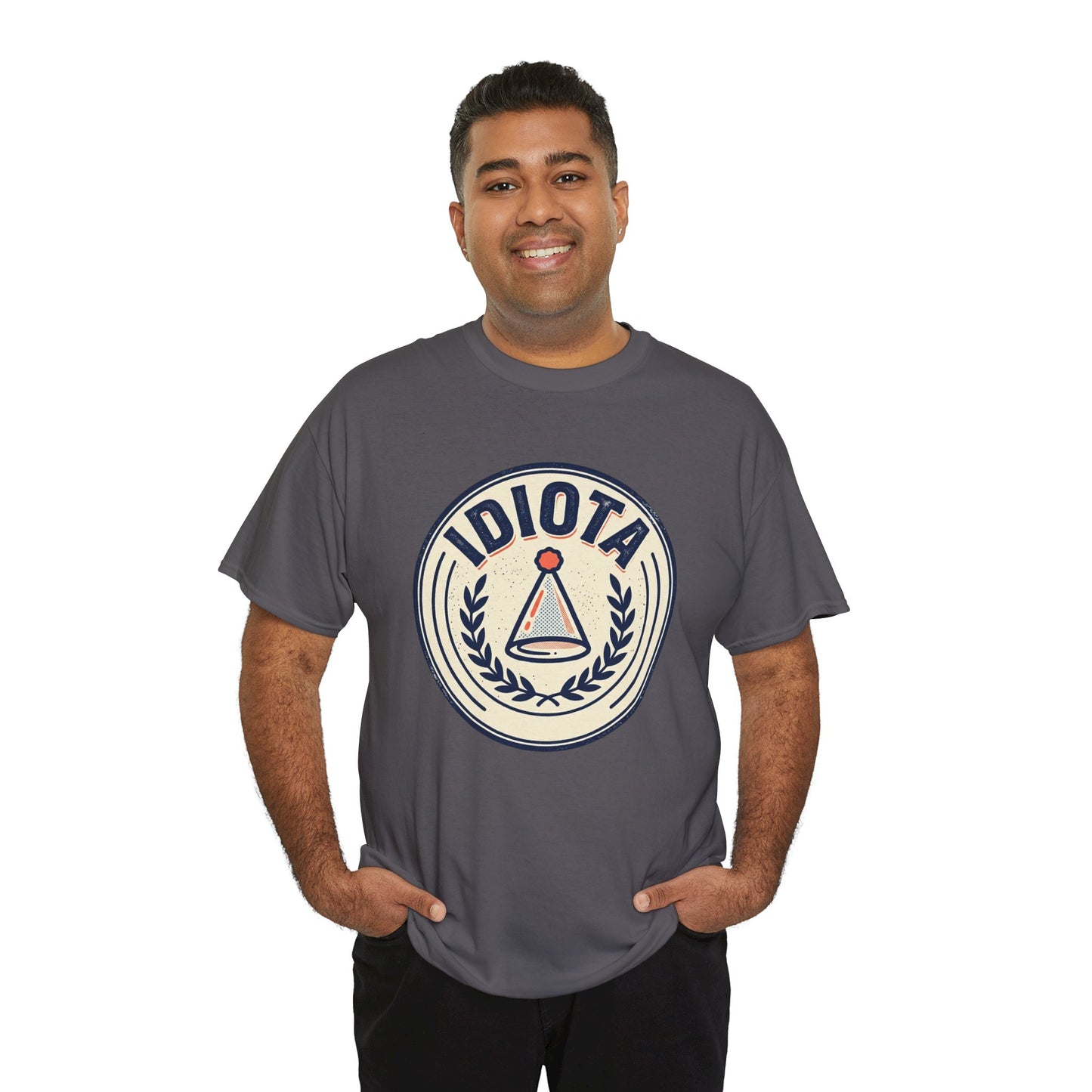 Idiota Crest T-Shirt — Vintage Emblem Graphic Tee