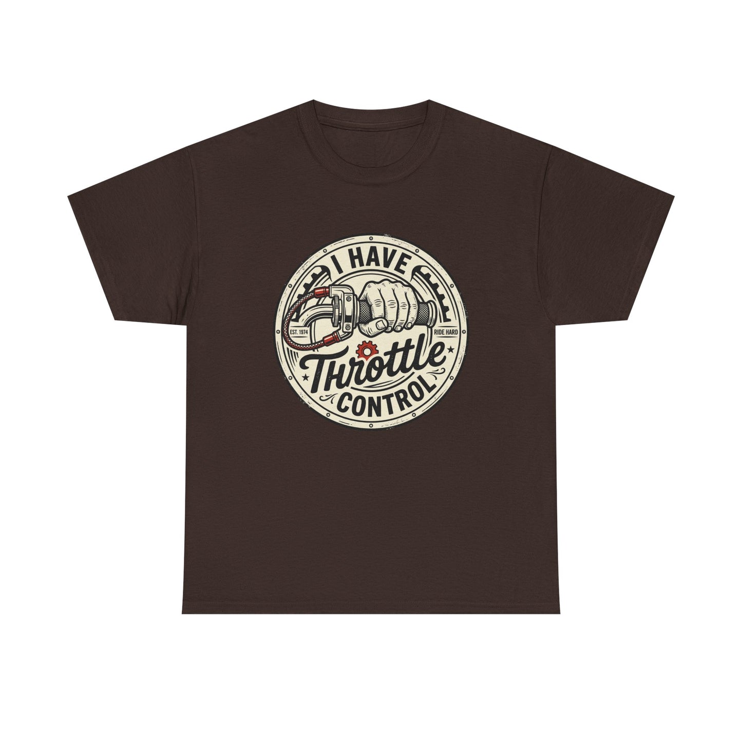 Throttle Control T-Shirt — "I Have Throttle Control" Vintage Motorcycle Tee