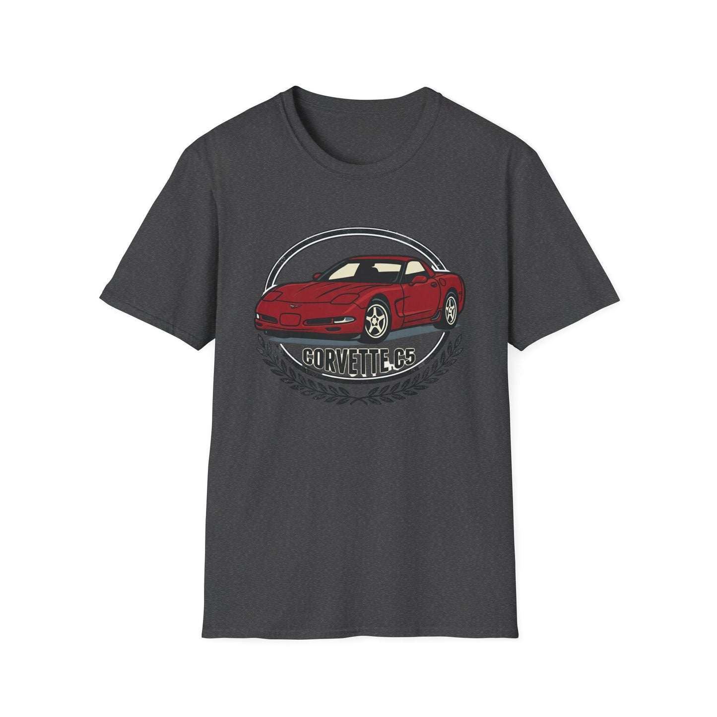Corvette C5 T-Shirt – Classic Red Sports Car Crewneck for Car Enthusiasts