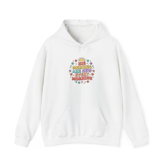 Uplifted Faith Floral Scripture Hoodie | Christian Encouragement, Pastel Groovy