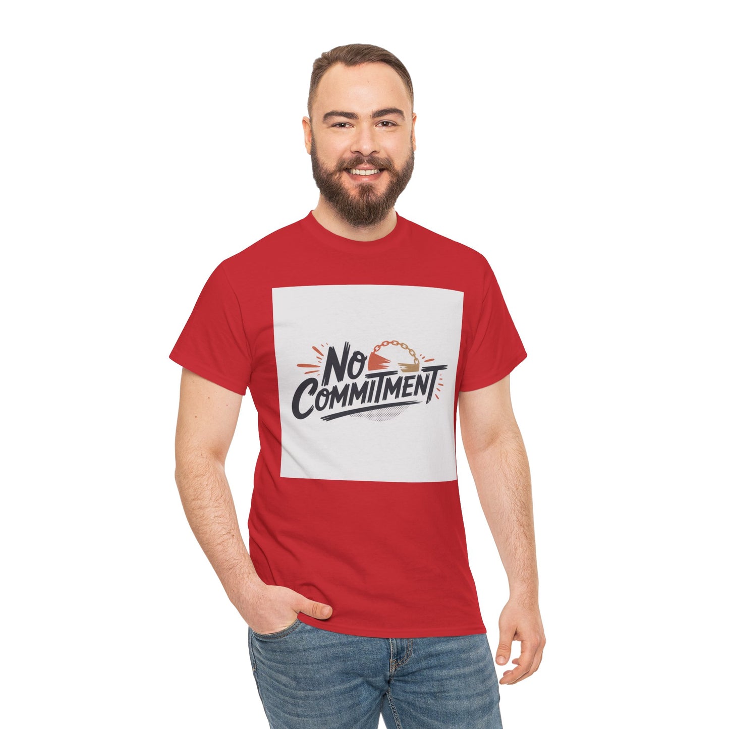 No Commitment T-Shirt — Funny Casual Graphic Tee for Dating & Freedom Lovers