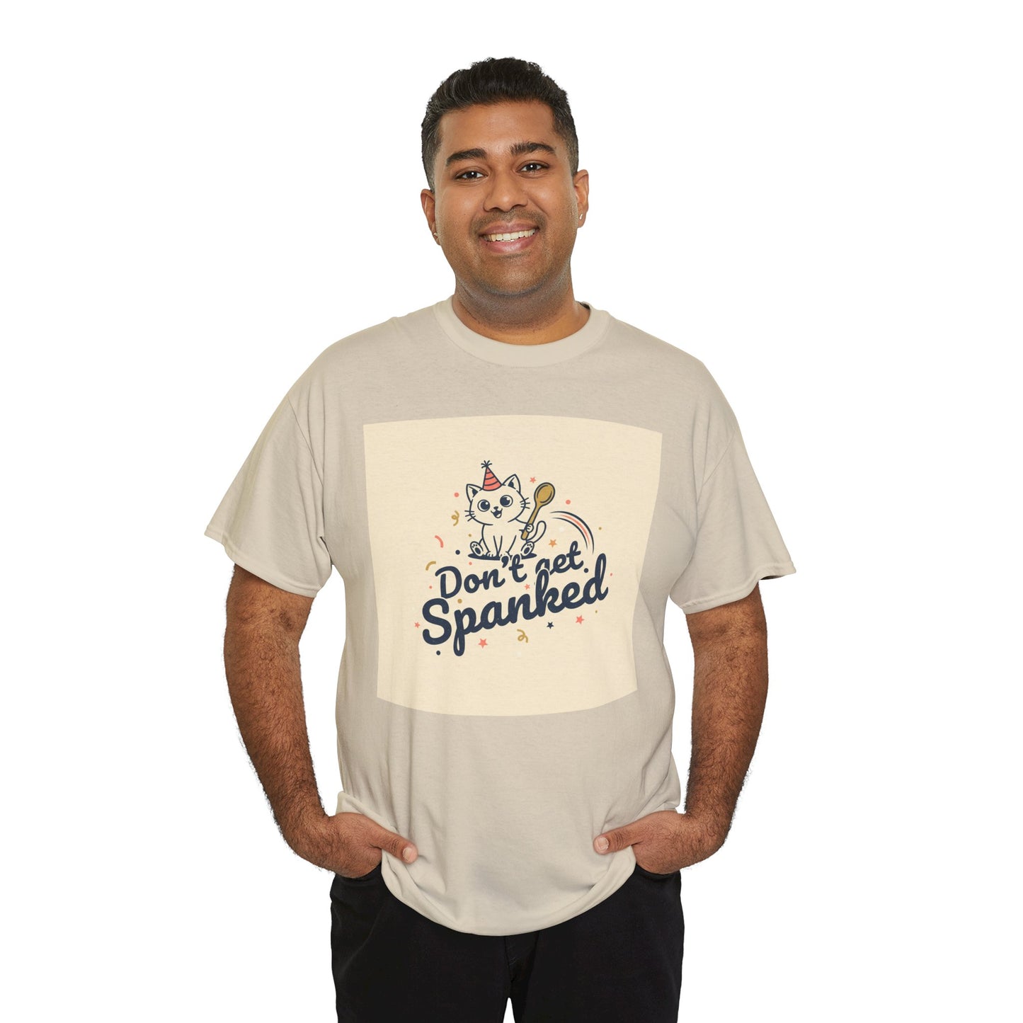 Don’t Get Spanked Cat Tee — Cute Retro Kitten Graphic T-Shirt Printify