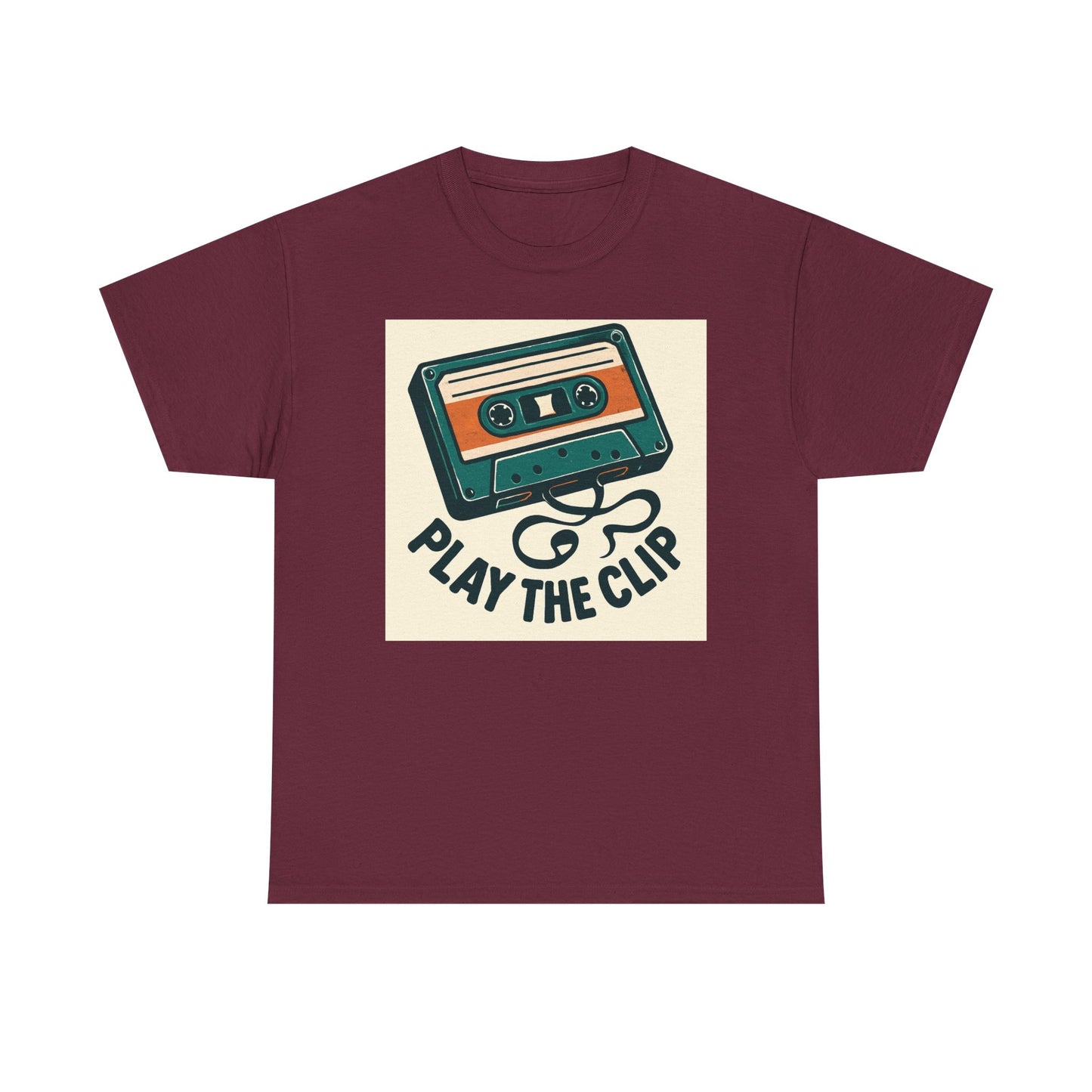 Cassette Tape 'Play the Clip' T-Shirt — Retro Music Tee Printify