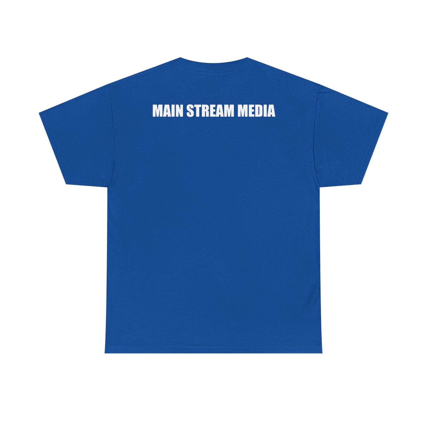 Main Stream Media Graphic Tee — Bold Statement Black T‑Shirt
