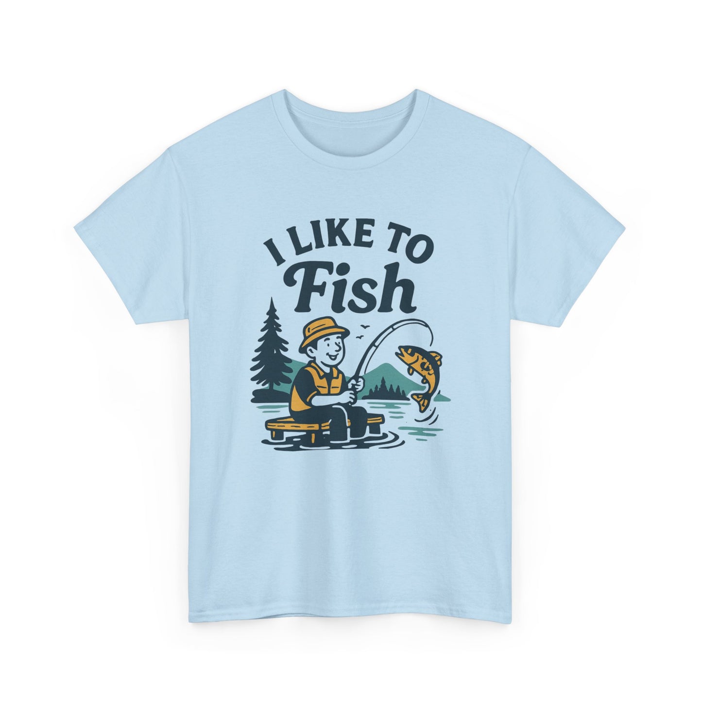 Fishing T-Shirt — "I Like to Fish" Vintage Outdoors Tee