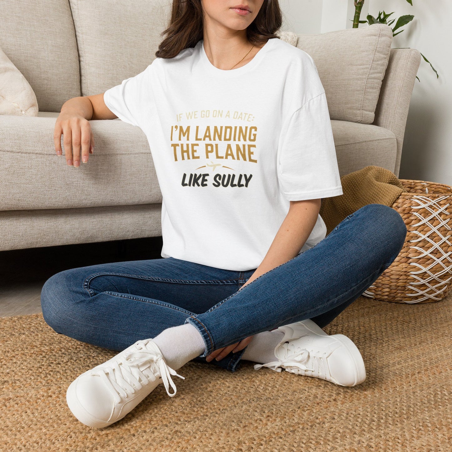 I'm Landing the Plane T-Shirt — Funny Pilot/Flight Crew Tee ("I'm Landing the Plane Like Sully")