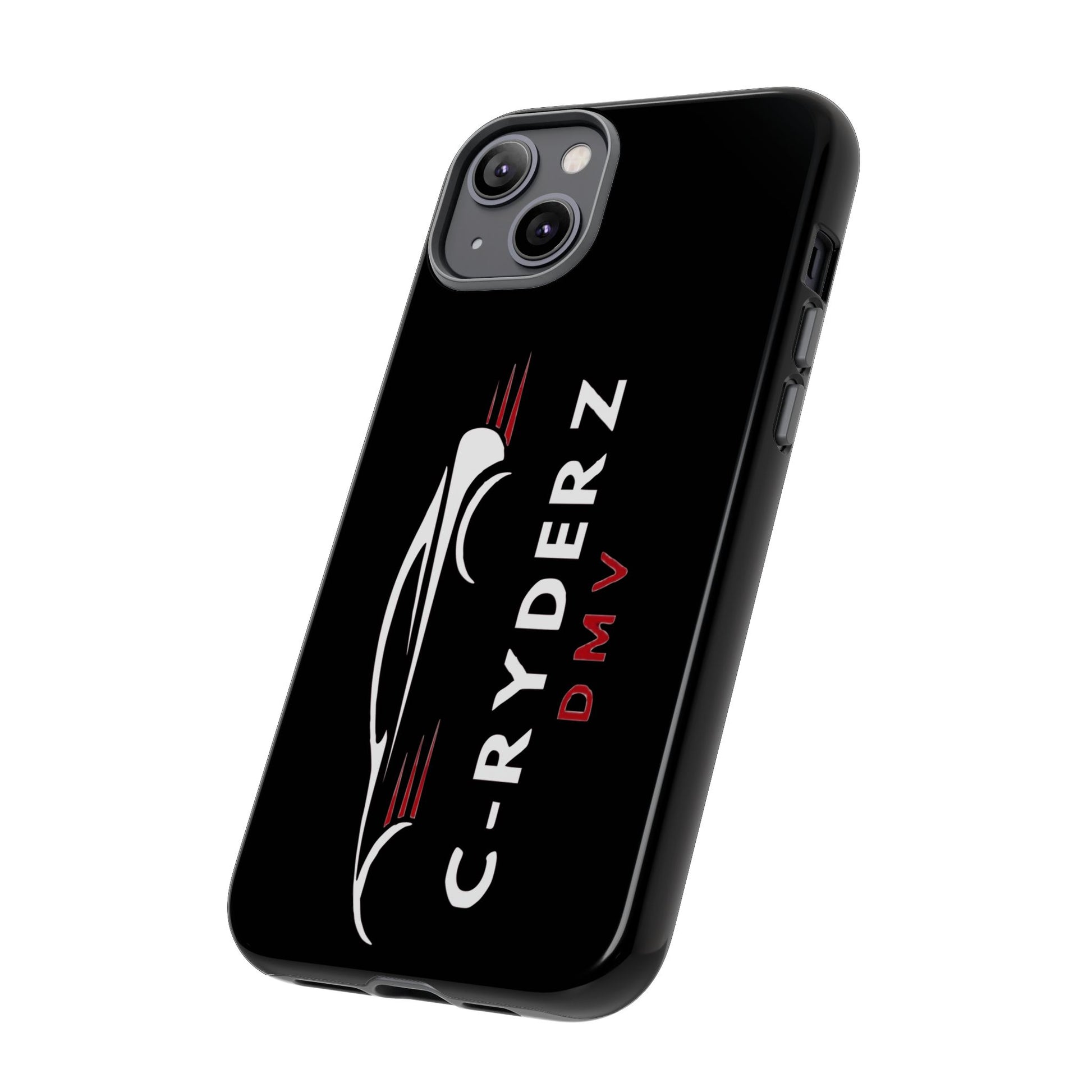 C-Ryderz DMV Black Slim Phone Case — Sporty Car Silhouette Protective Cover Printify