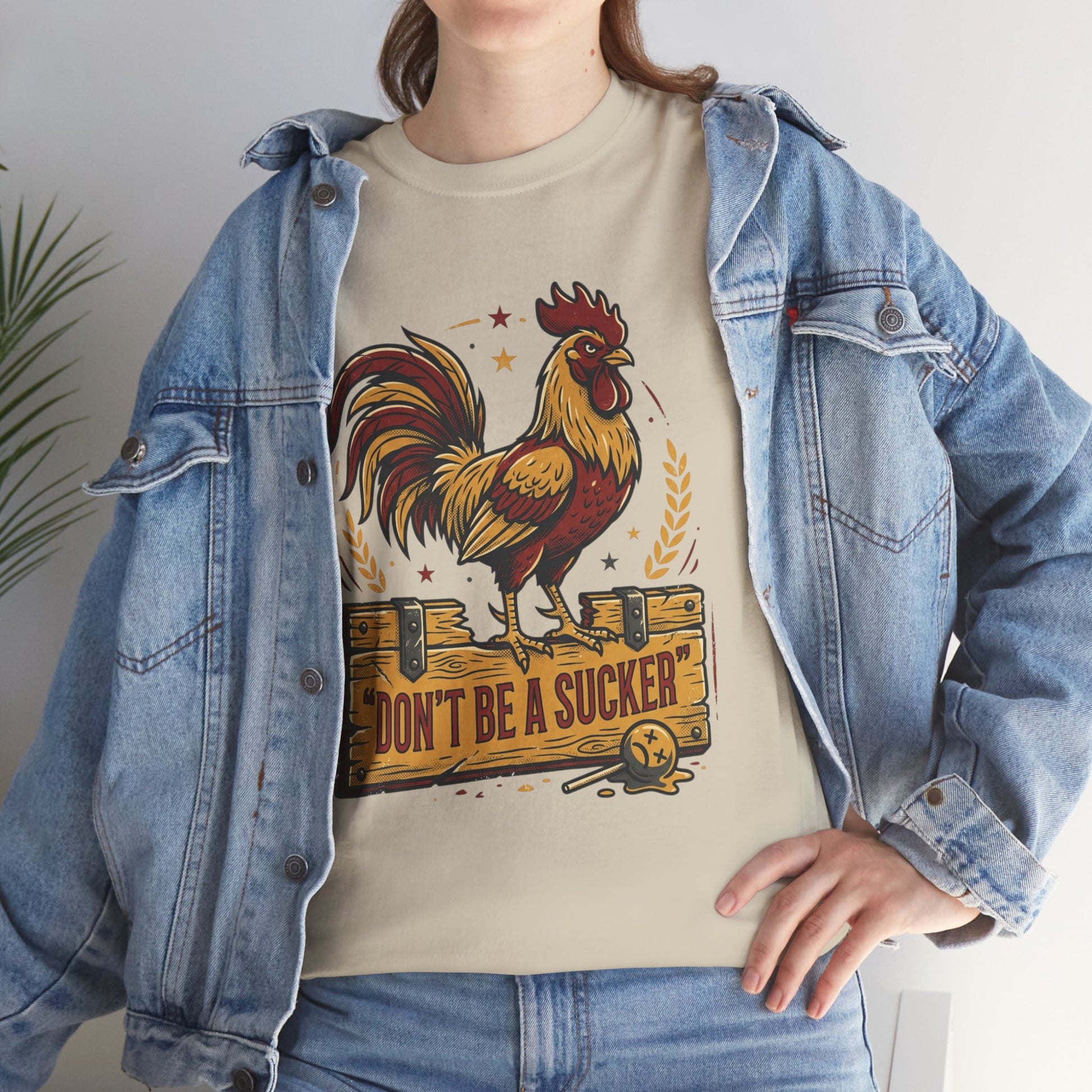 Rooster 'Don't Be a Sucker' Graphic Tee Printify