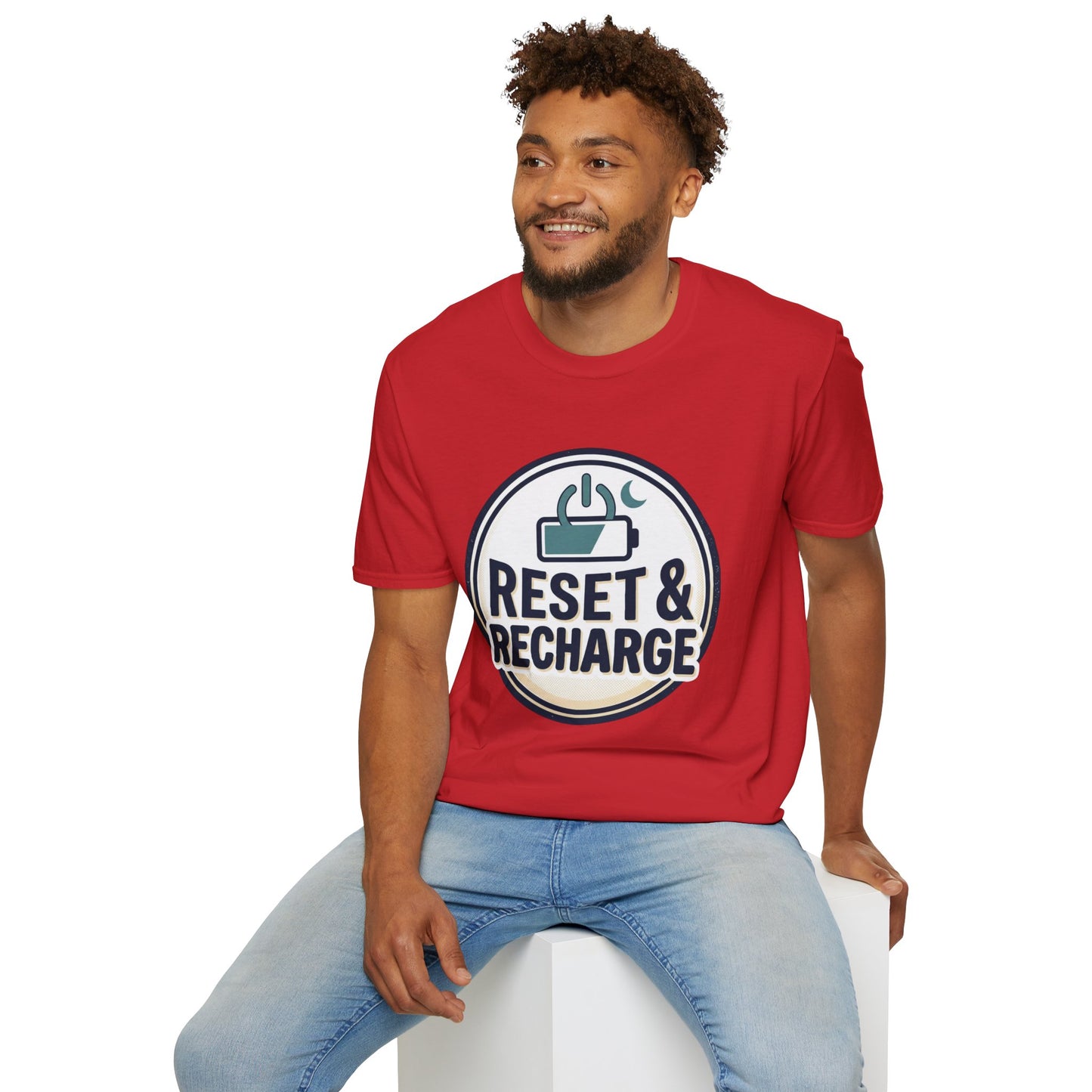Reset & Recharge T-Shirt — Self-Care Relaxation Graphic Tee