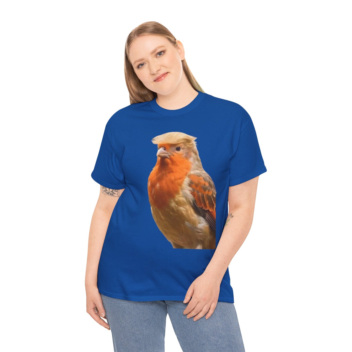 Robin Illustration T-Shirt — Cute Red-Breast Bird Graphic Tee