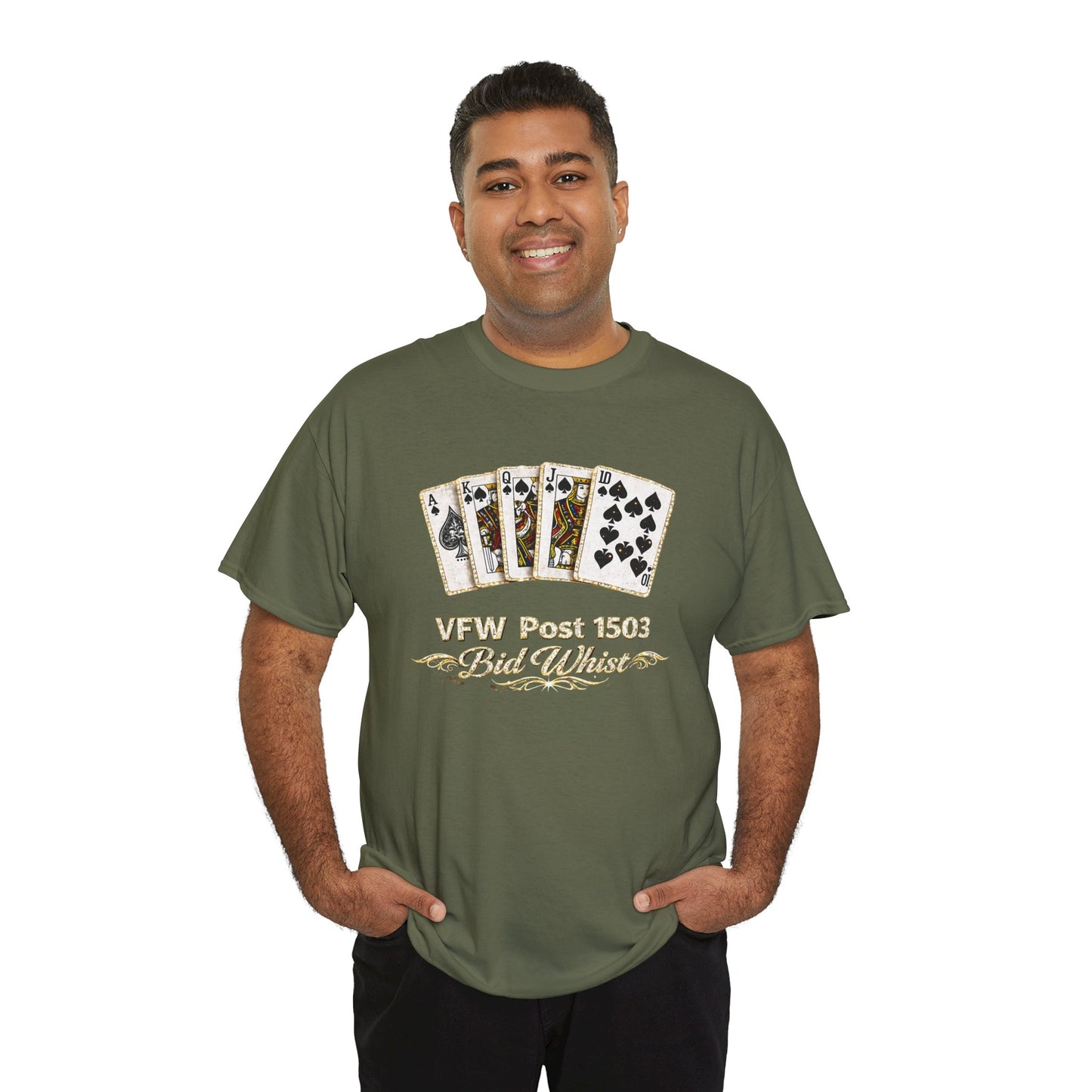 Veterans VFW Poker Night Tee – "VFW Post 1503" Playing Cards Design