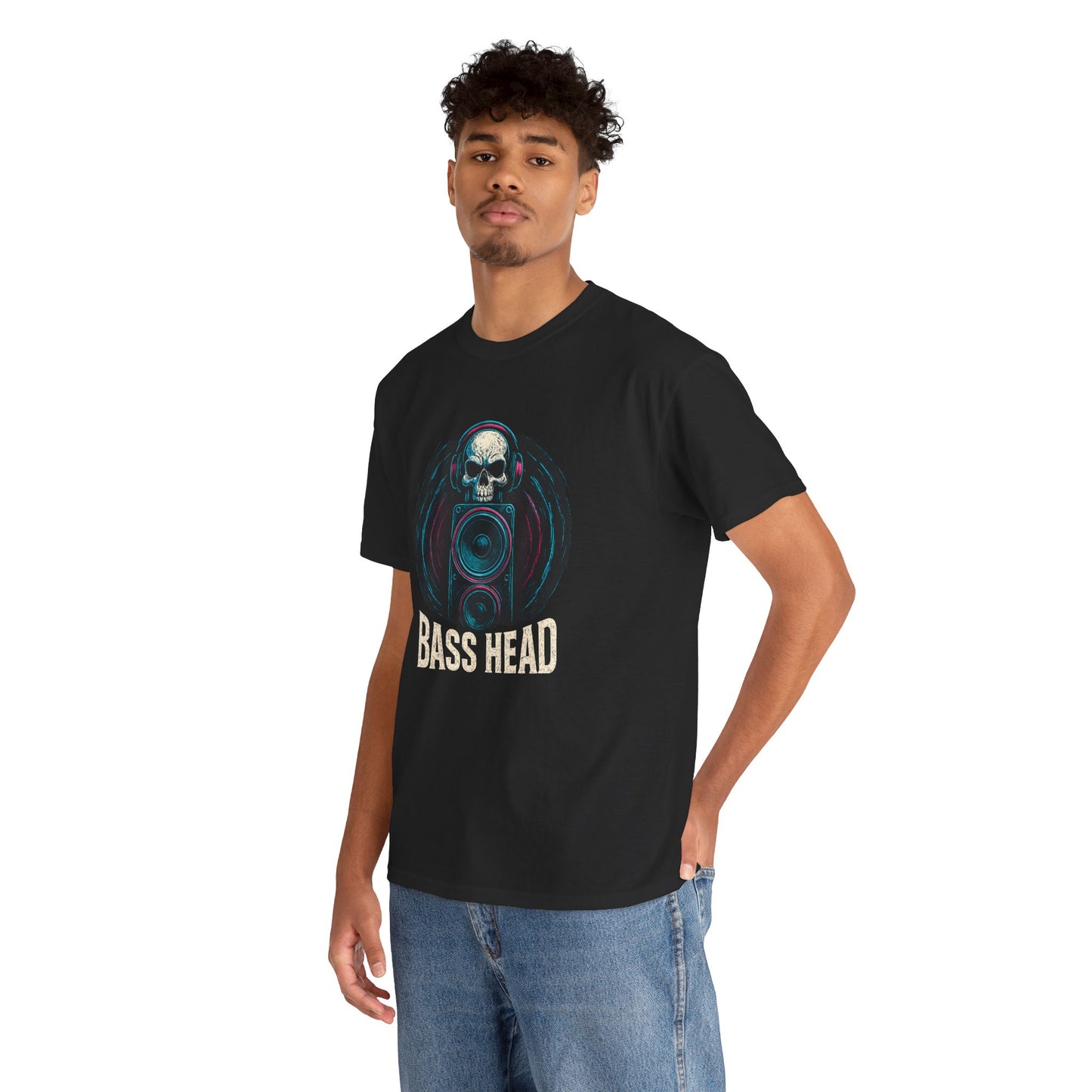 Bass Head Skull T-Shirt — Graphic DJ Speaker Tee