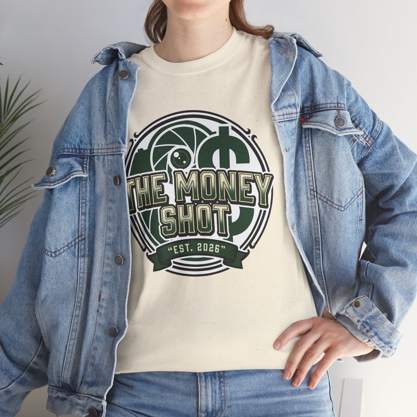 The Money Shot Graphic Tee — Retro Dollar Logo T-Shirt
