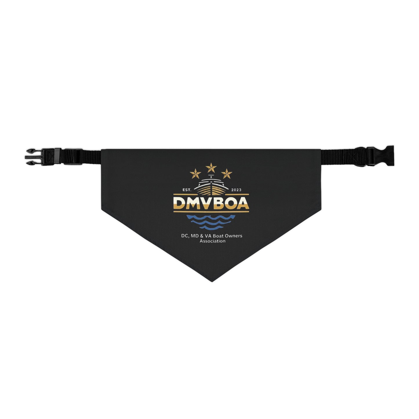 Pet Bandana Collar — DMVBOA Logo Dog Bandana for Waterfront & Boating Fans