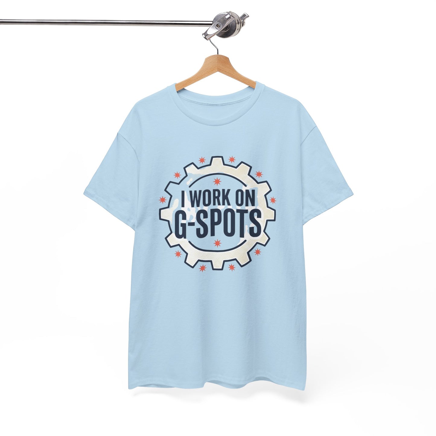 “I Work On G‑Spots” Funny Mechanical Gear Graphic Tee