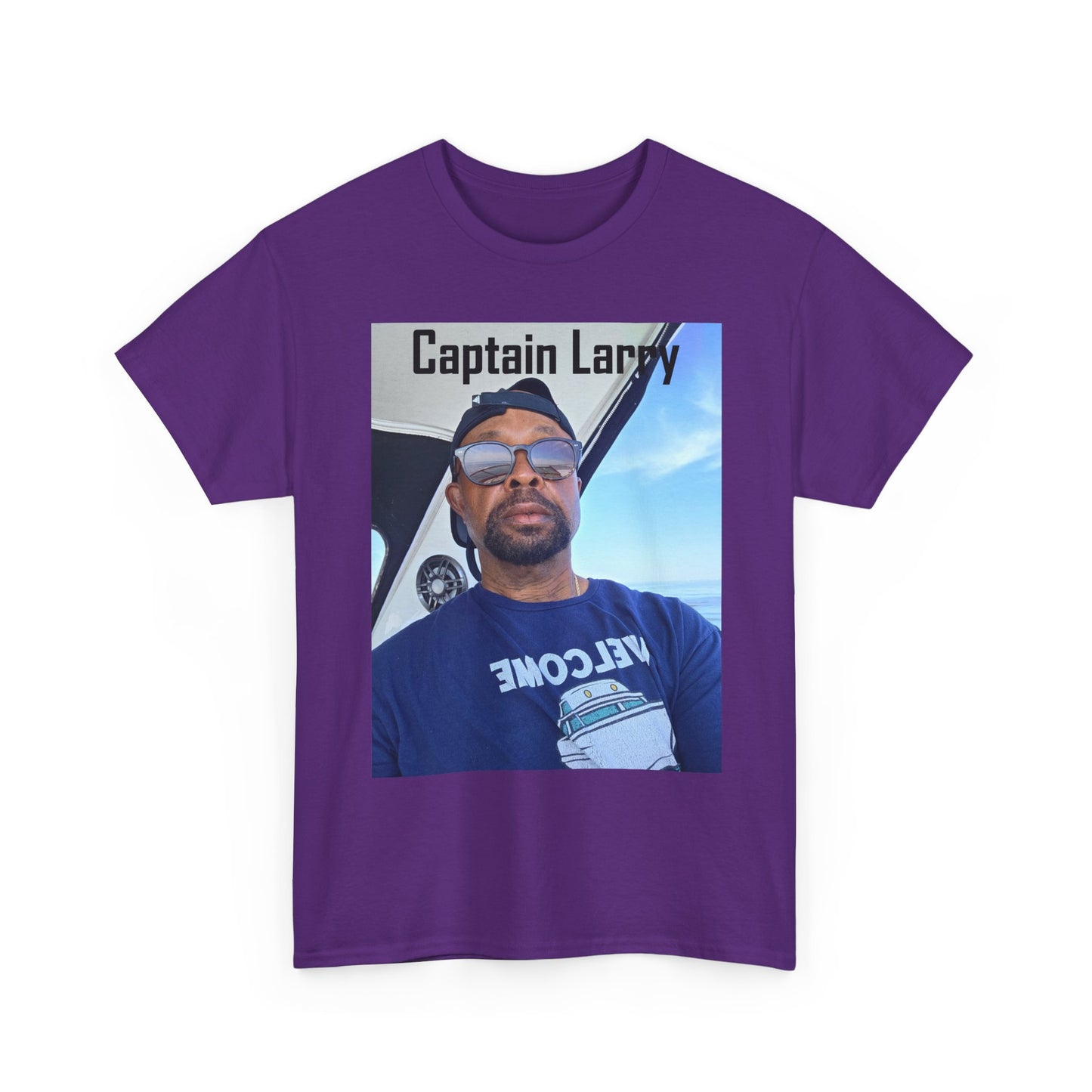 Custom Photo Print T-Shirt — Personalized Selfie Tee ("Welcome" Coffee Graphic) Printify