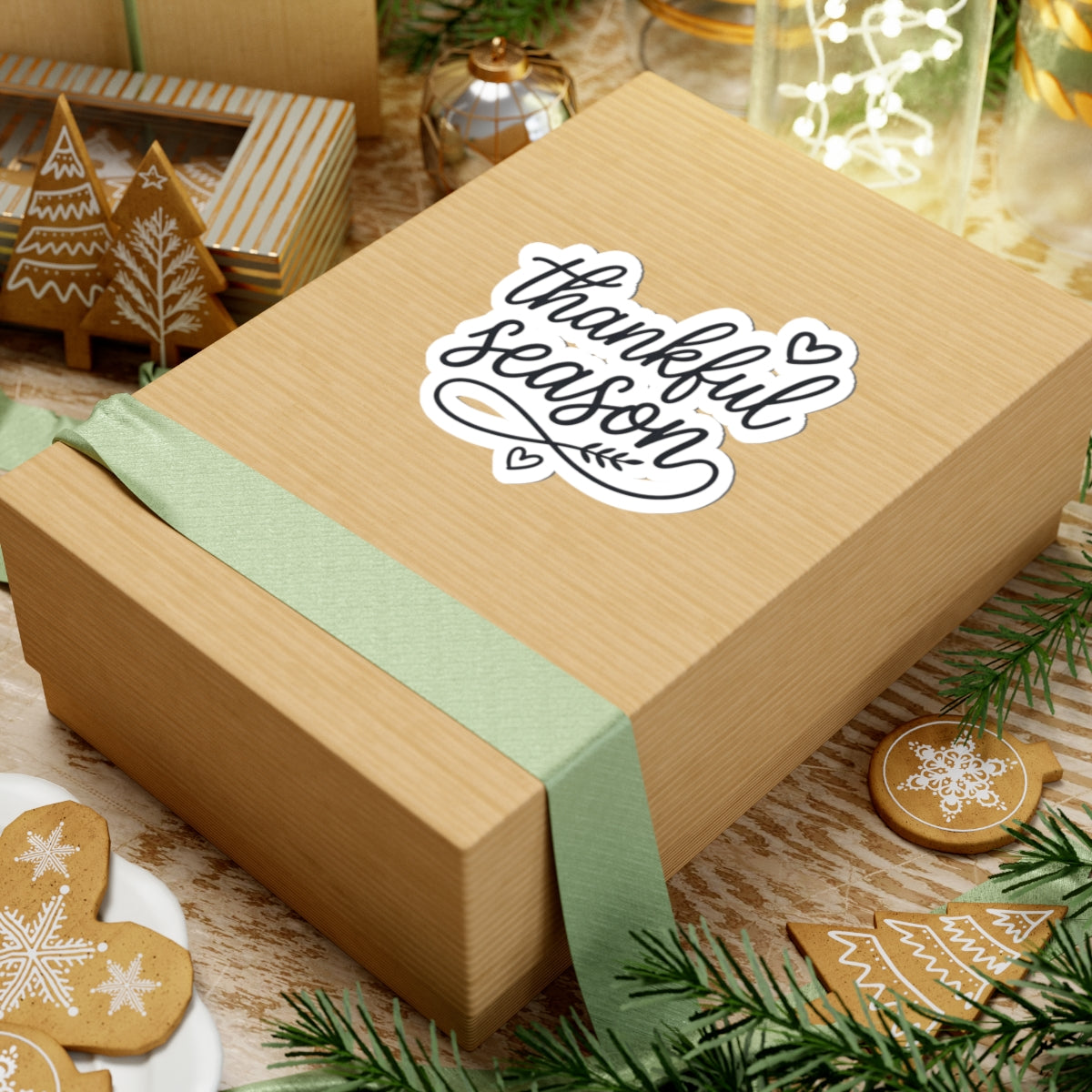 Thankful Season Sticker | Thanksgiving Fall, Harvest Script Vinyl