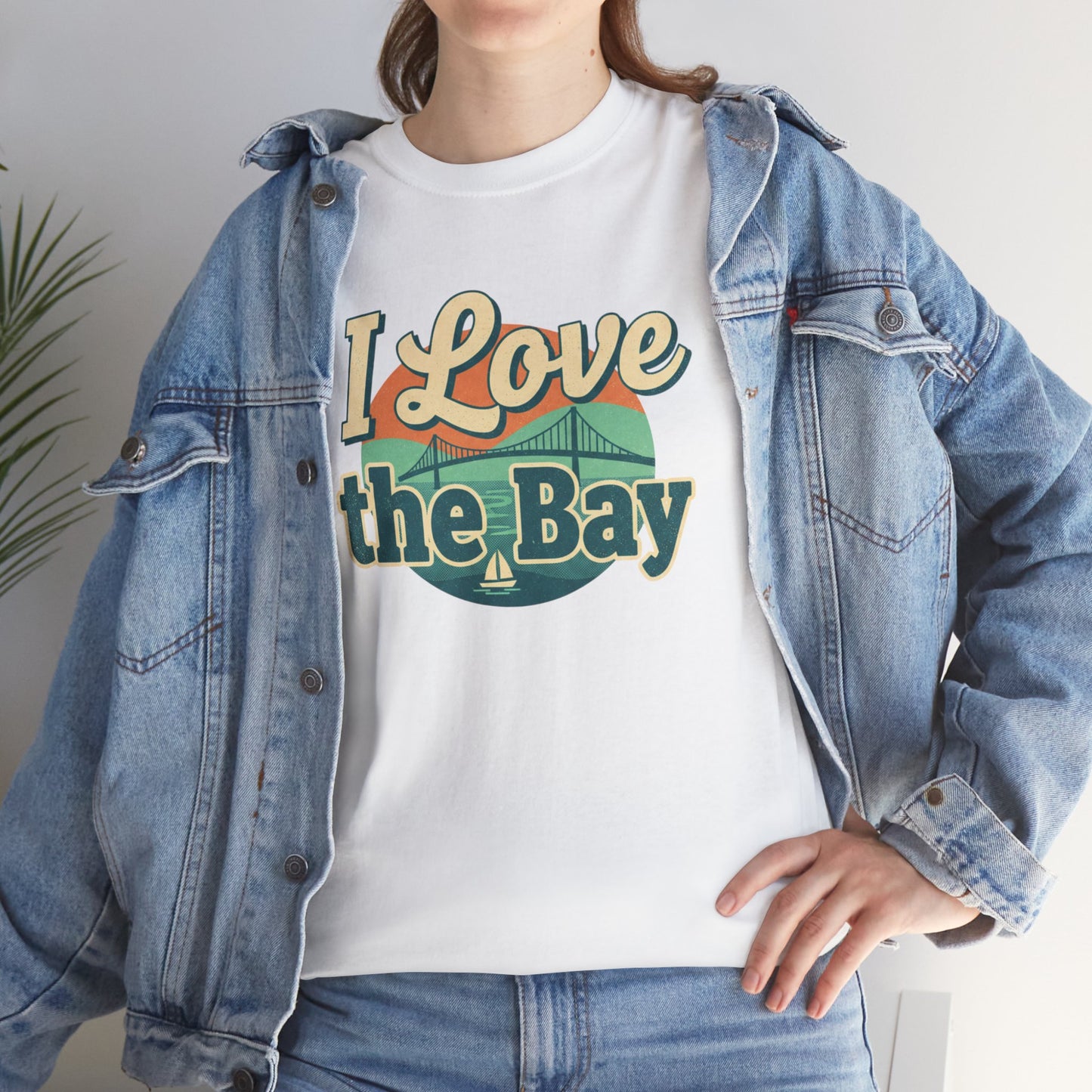 I Love the Bay T-Shirt — Retro Coastal Tee for Bay Lovers