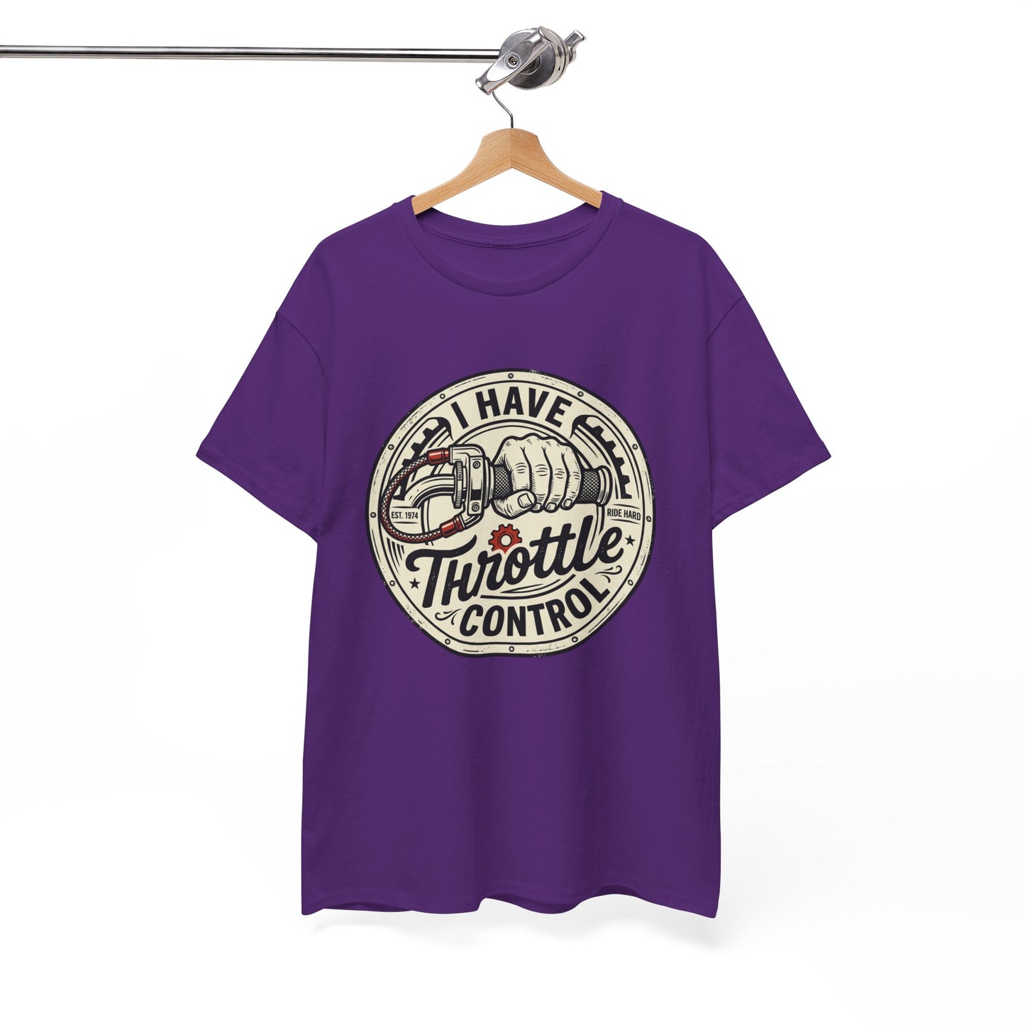 Throttle Control T-Shirt — "I Have Throttle Control" Vintage Motorcycle Tee