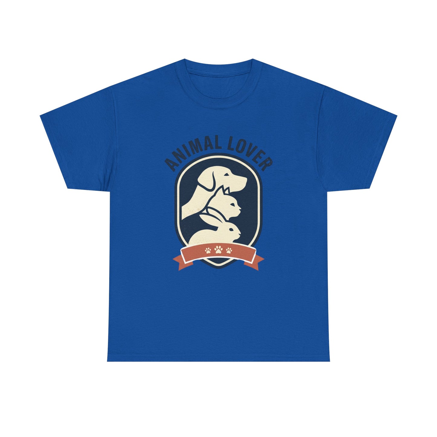 Animal Lover T-Shirt — Retro Pet Badge Tee (Dogs & Cats)