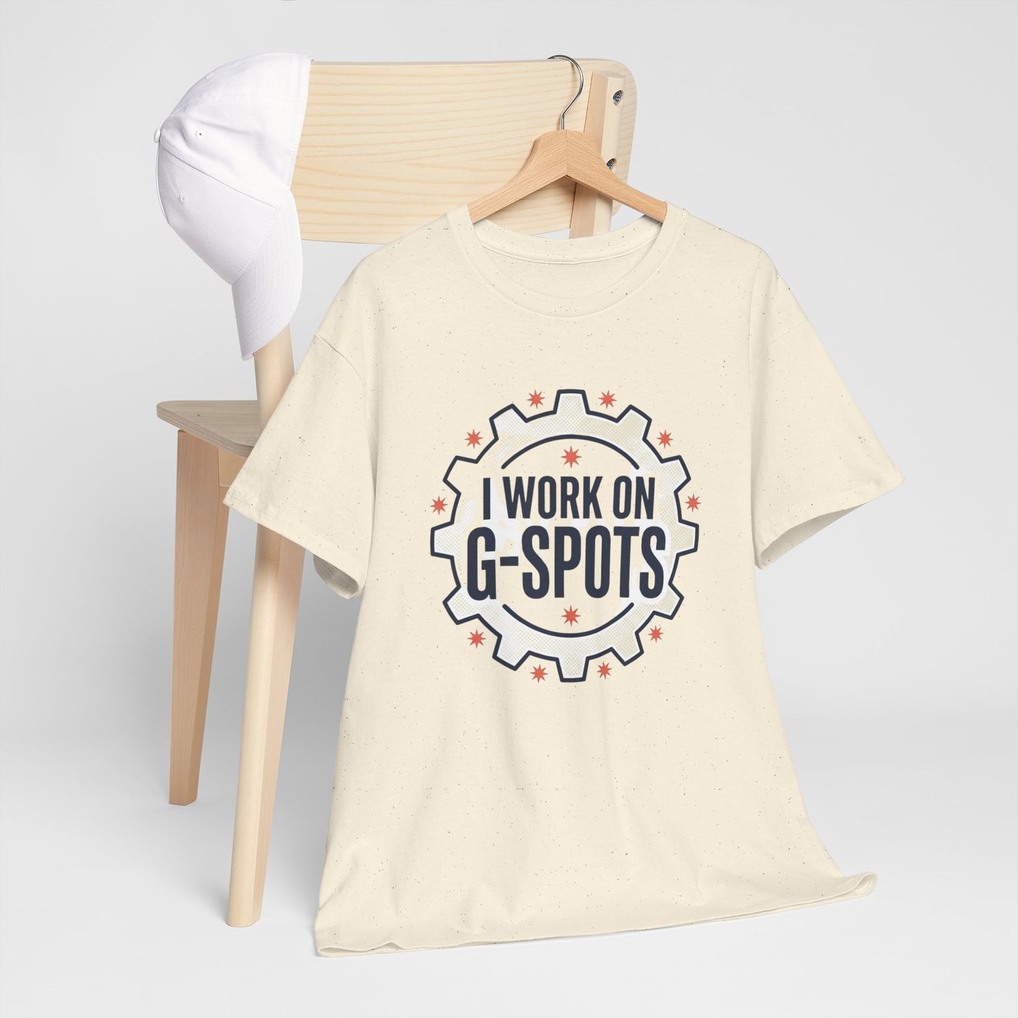 “I Work On G‑Spots” Funny Mechanical Gear Graphic Tee