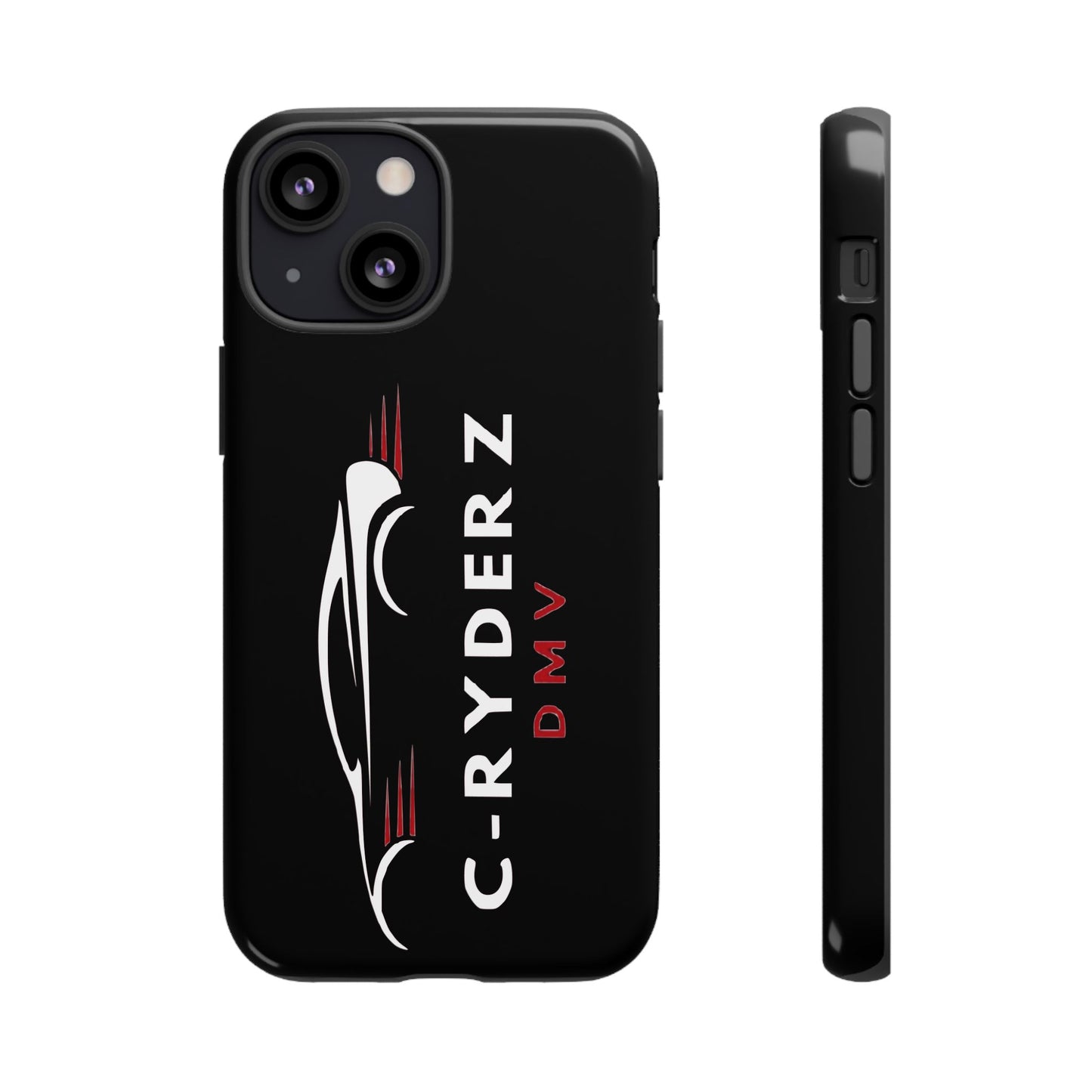 C-Ryderz DMV Black Slim Phone Case — Sporty Car Silhouette Protective Cover Printify