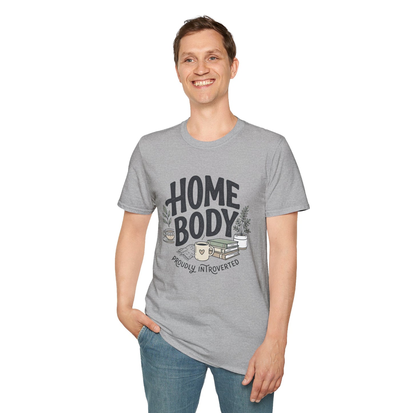 Homebody T-Shirt — 'Homebody Proudly Introverted' Cozy Graphic Tee