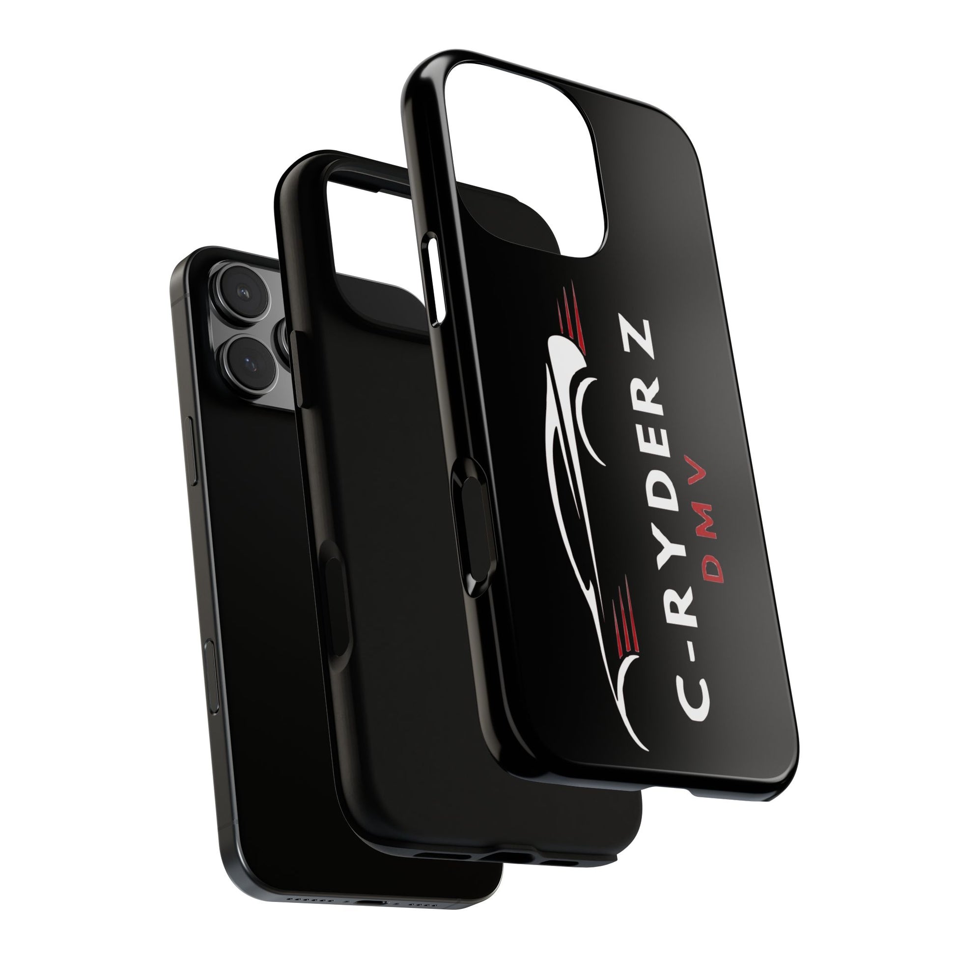 C-Ryderz DMV Black Slim Phone Case — Sporty Car Silhouette Protective Cover Printify