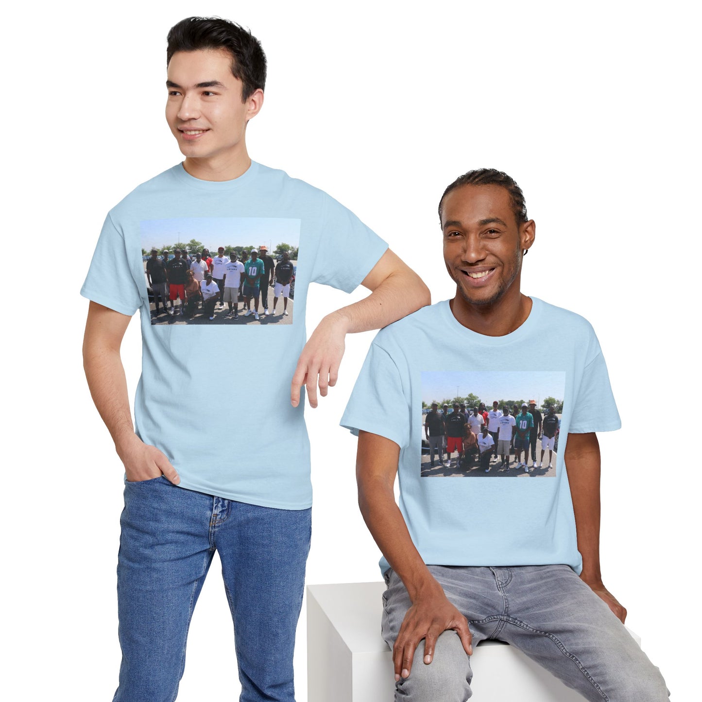 C-RYDERZ Group Photo Custom Tee — Personalized Reunion & Team Picture Shirt Printify