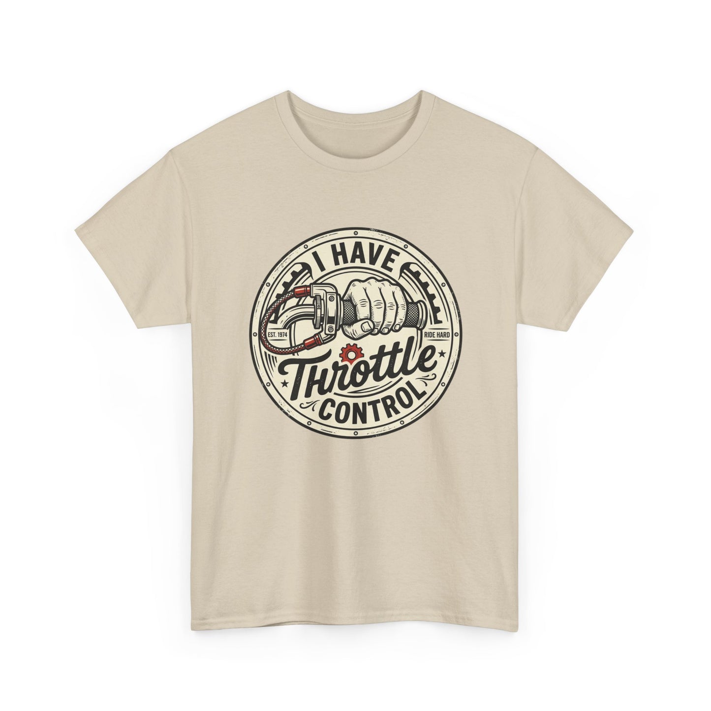 Throttle Control T-Shirt — "I Have Throttle Control" Vintage Motorcycle Tee