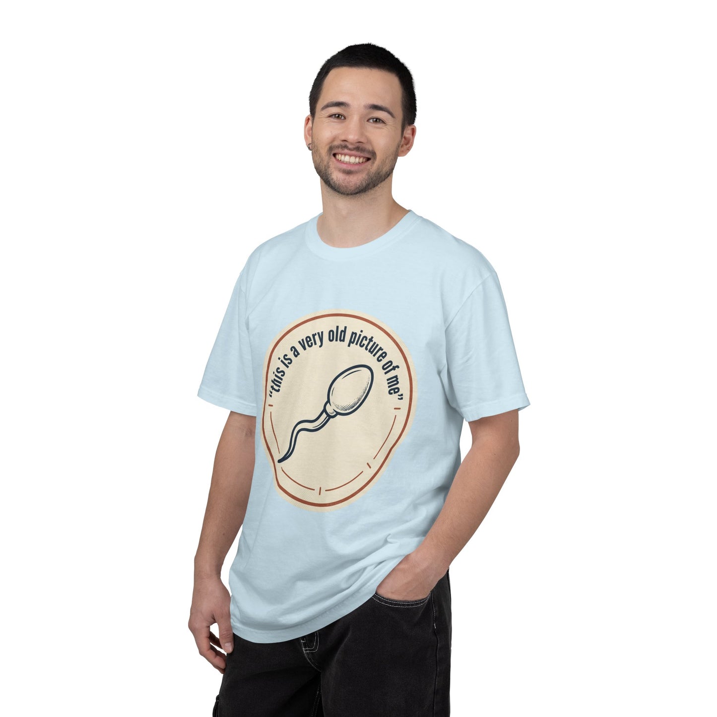 Vintage Sperm Graphic T-Shirt — "this is a very old picture of me"