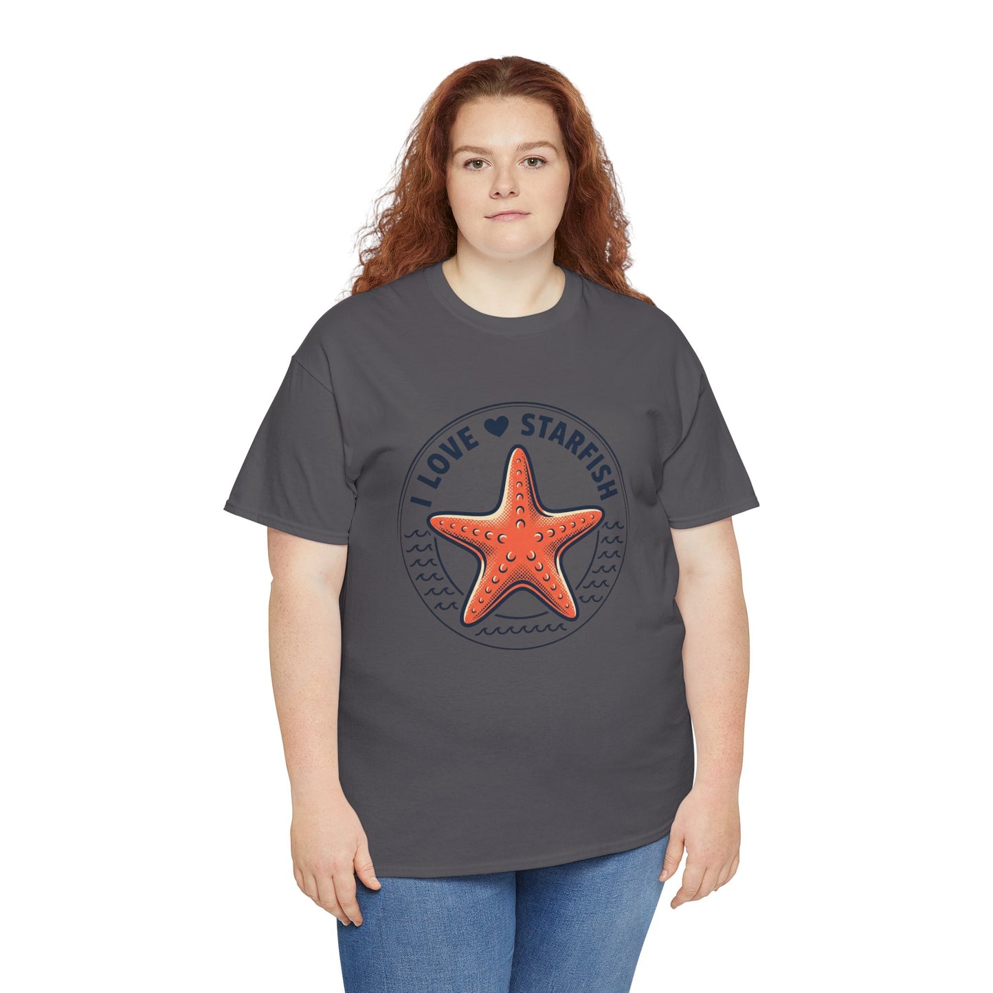 Starfish Tee — "I Love Starfish" Beach Graphic T-Shirt
