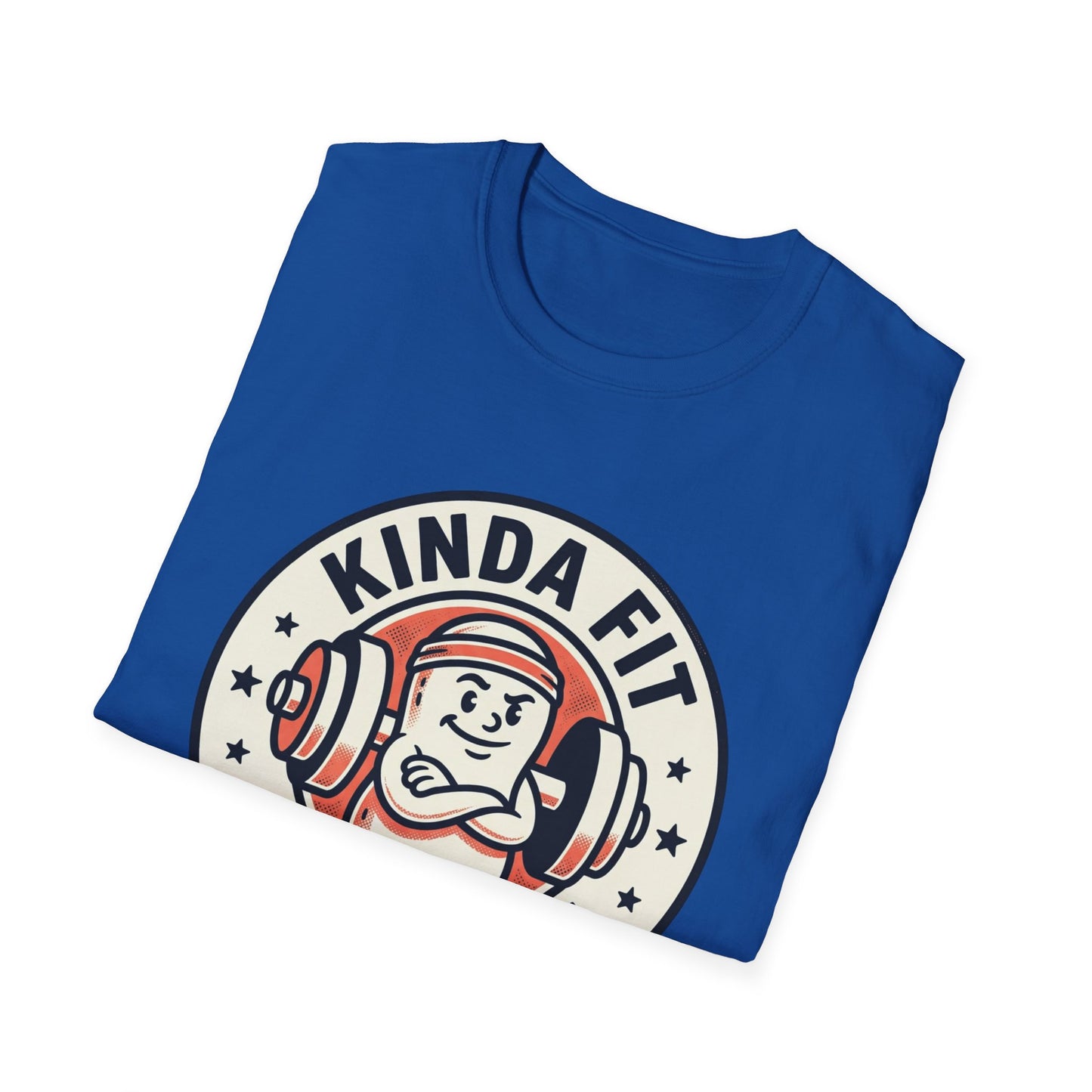 Kinda Fit Sorta Fat Funny Gym T-Shirt — Humorous Weightlifting Tee