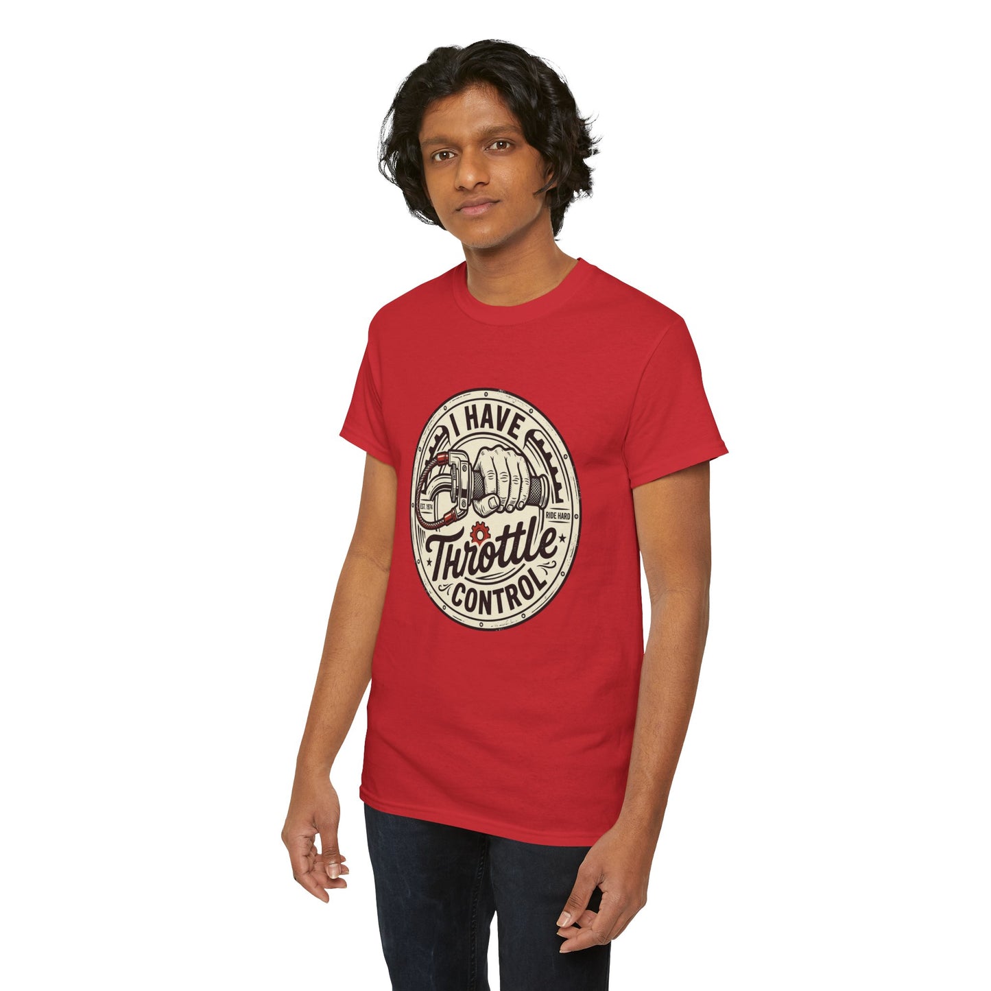 Throttle Control T-Shirt — "I Have Throttle Control" Vintage Motorcycle Tee