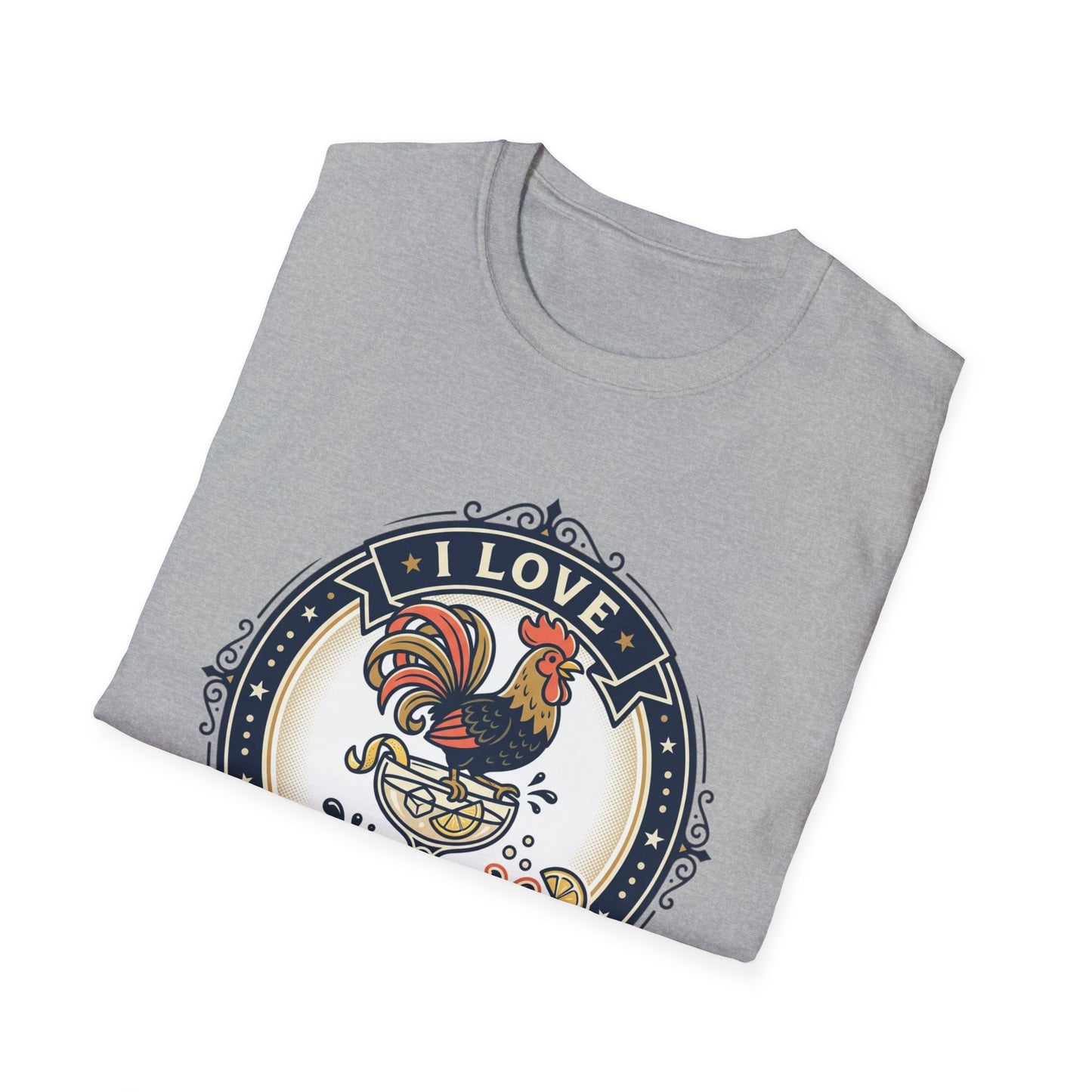 I Love Cocktales T-Shirt — Retro Rooster Cocktail Bar Tee