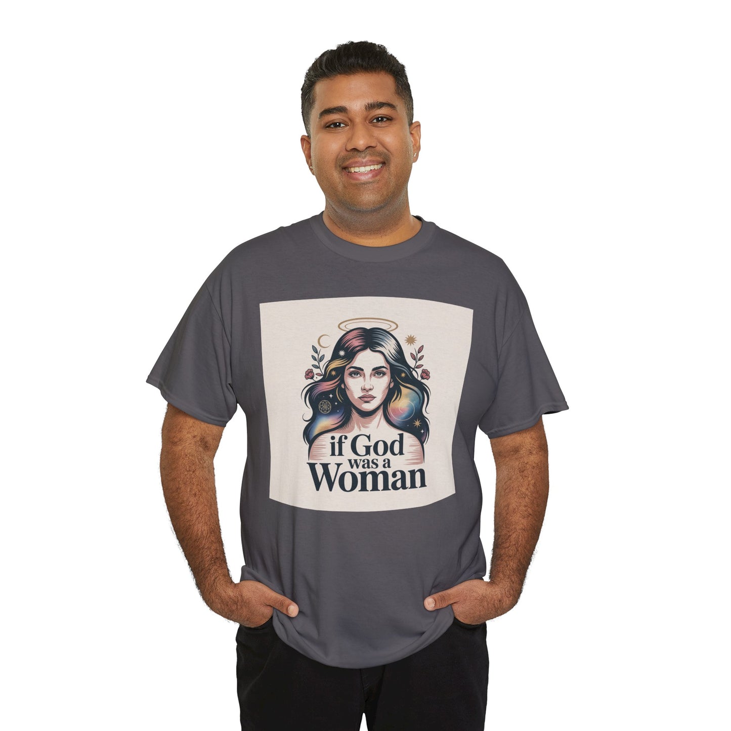If God Was a Woman T-Shirt — Feminist Retro Portrait Tee