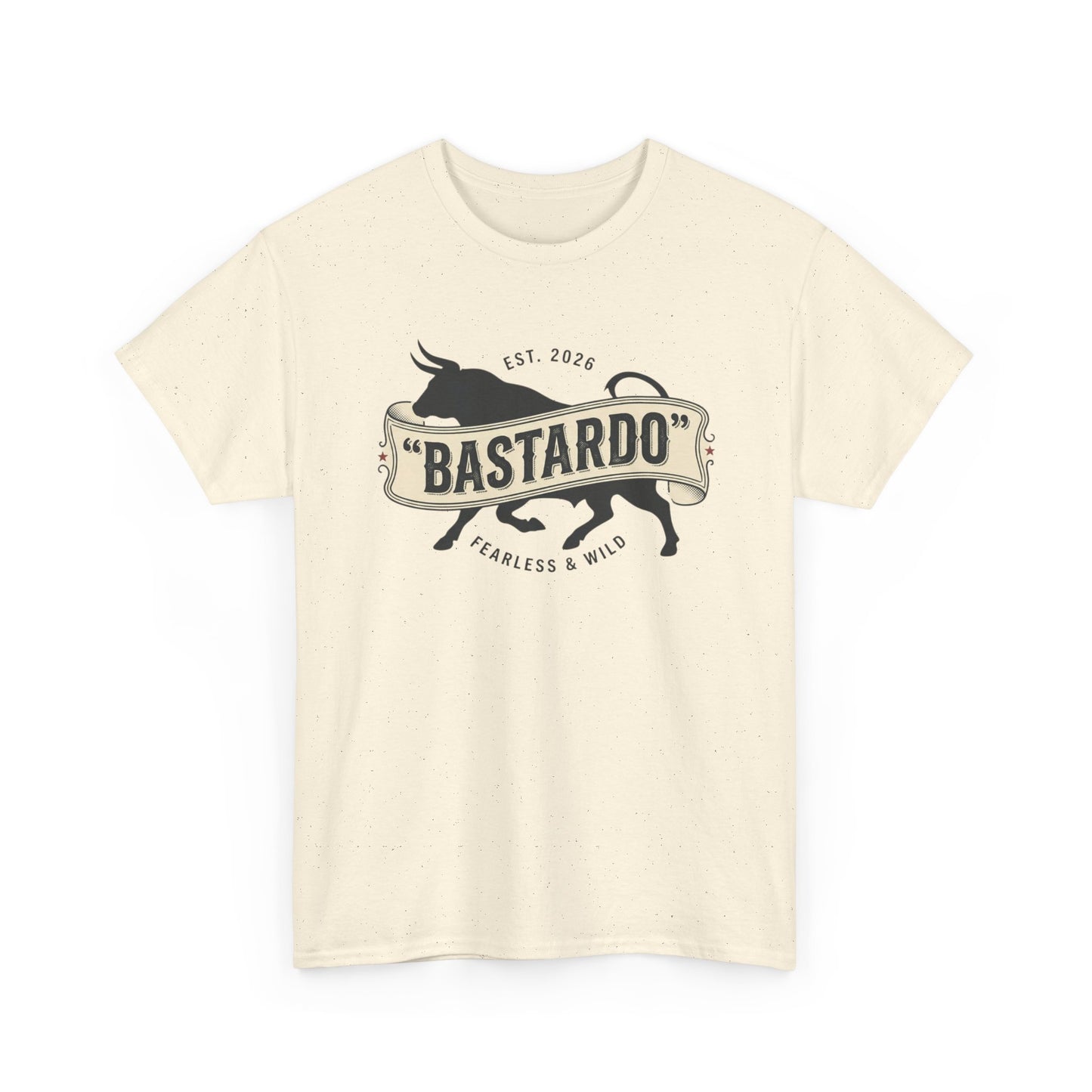 Bastardo Graphic Tee — Vintage Bull Emblem T-Shirt